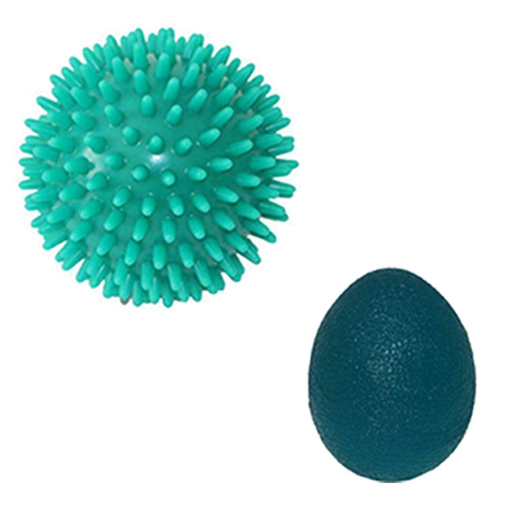 Massageball ø 8cm Massageball Igelball + Grip Ball blau
