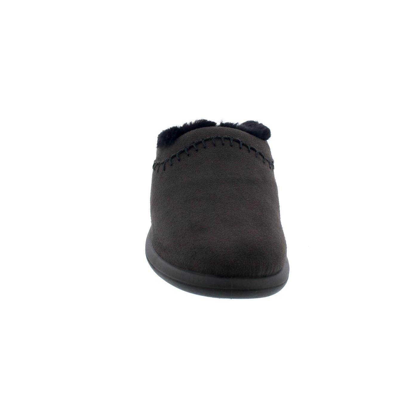 Rohde Rohde Farun Hausschuh mit Lammfell, Microvelour, graphit, Weite F 1/2, Pantoffel