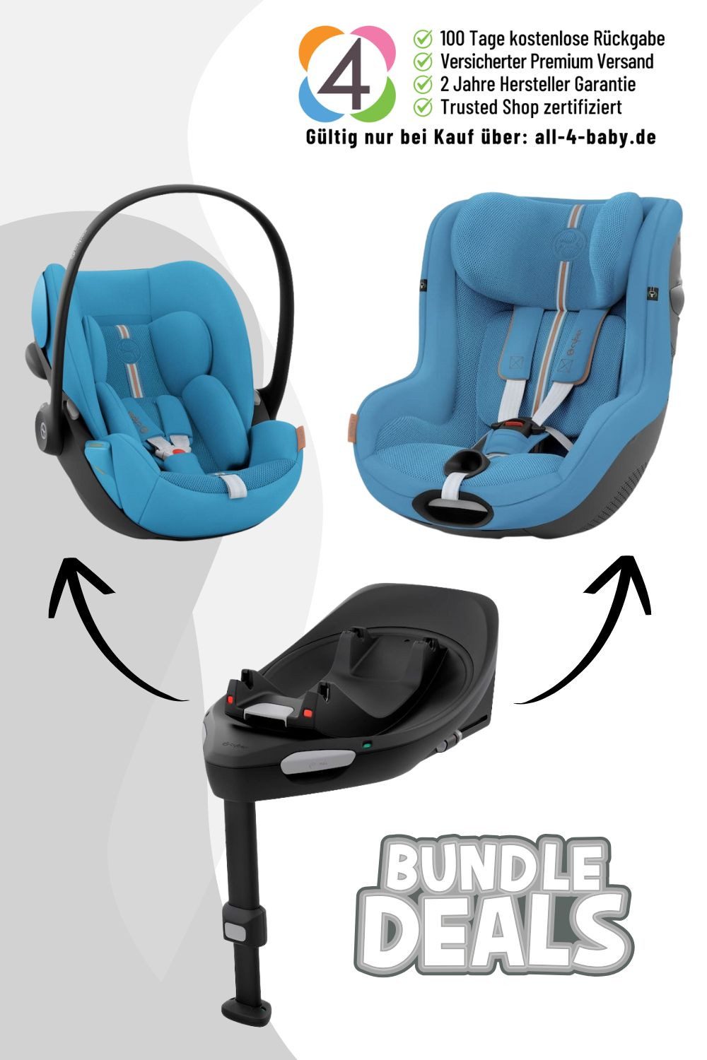 Cybex Babyschale G-Line Plus Modular Set - Cloud G, Sirona G und Base G