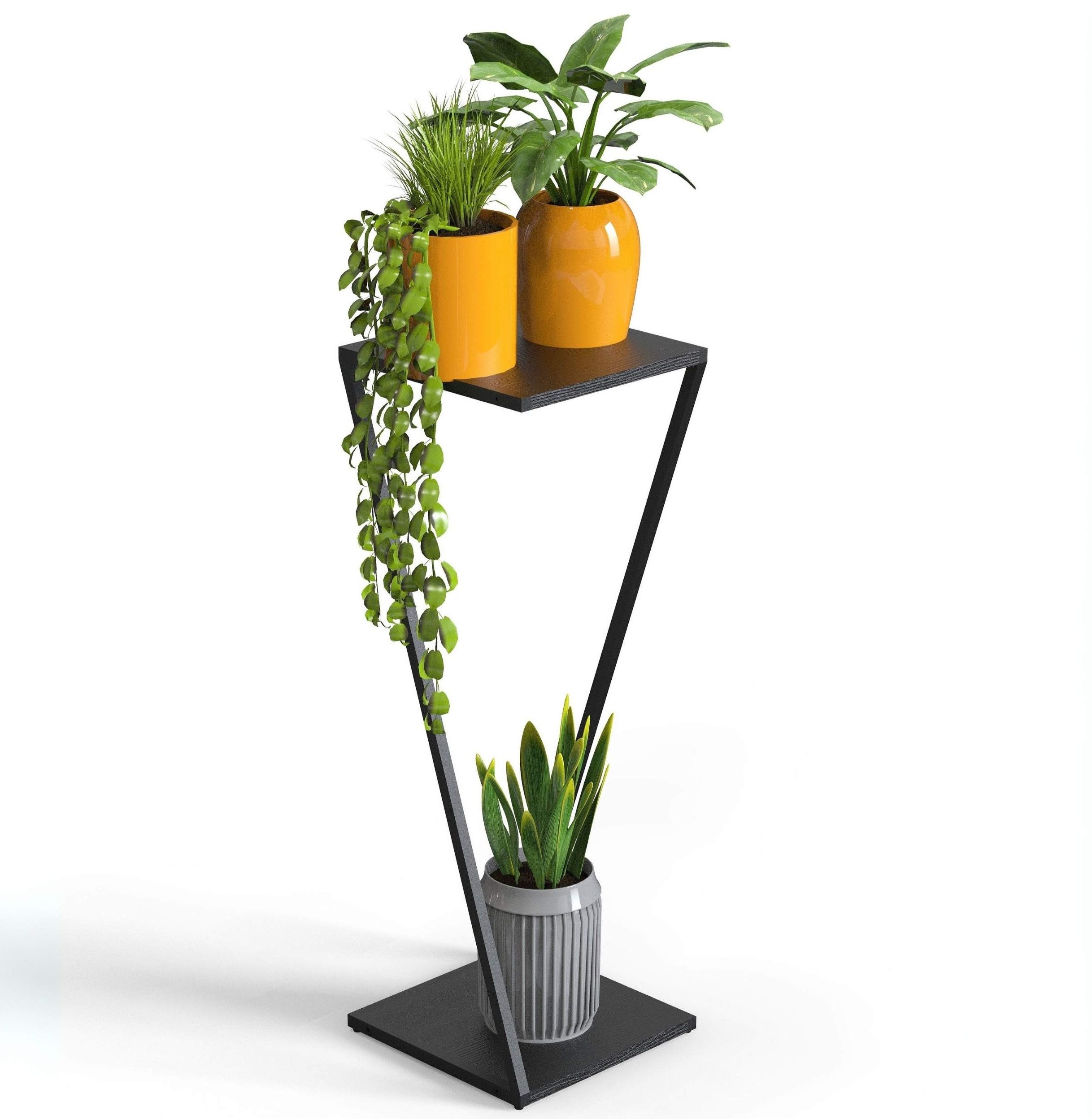 DanDiBo Blumenständer Metall Schwarz Eckig 80 cm 96641 Pflanzenständer Blum günstig online kaufen