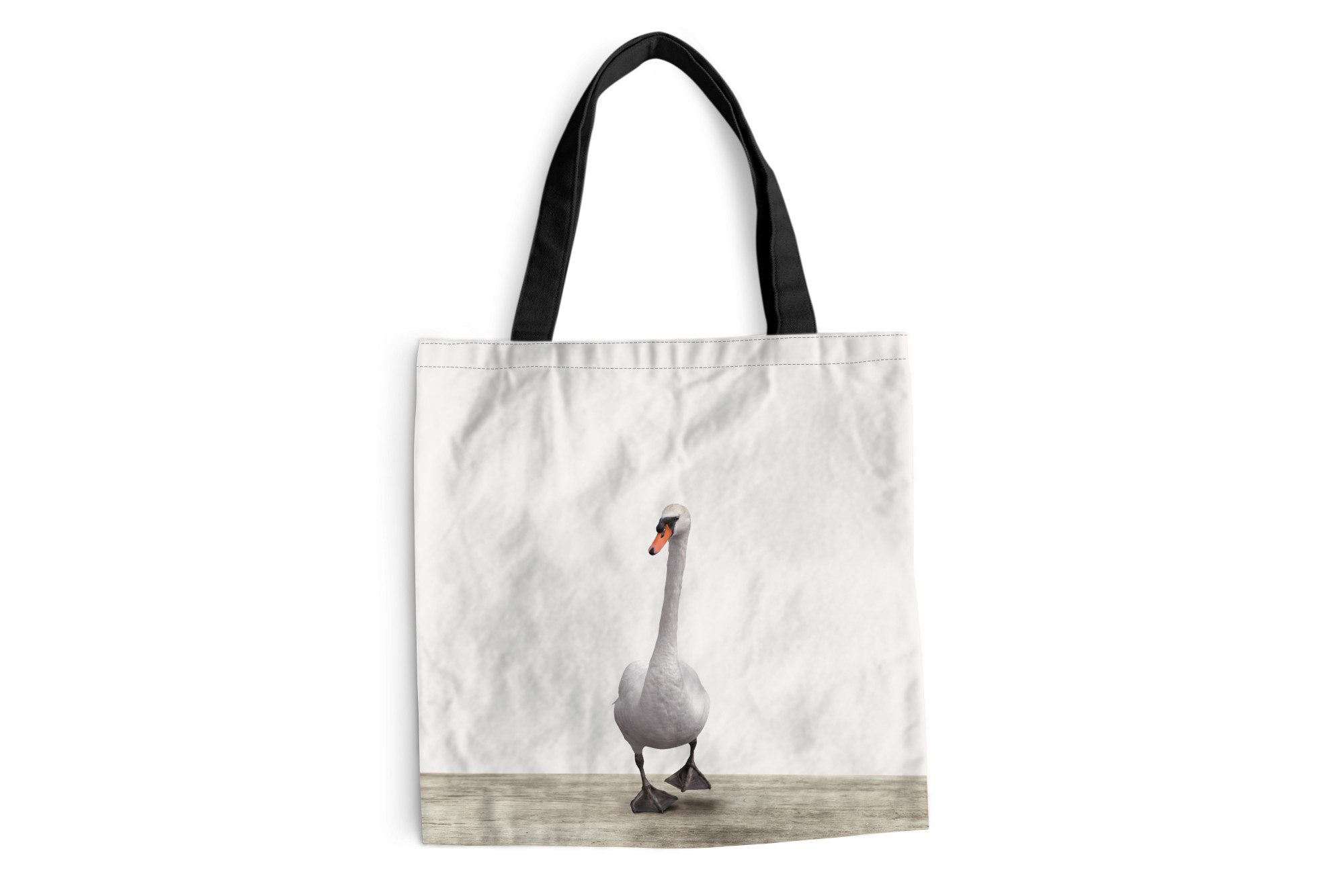 MuchoWow Shopper Schwan - Tiere - Vogel - Jungen - Mädchen - Kinder, Handtasche, Damen und Herren, Schultertasche, Umhängetasche, Tote Bag