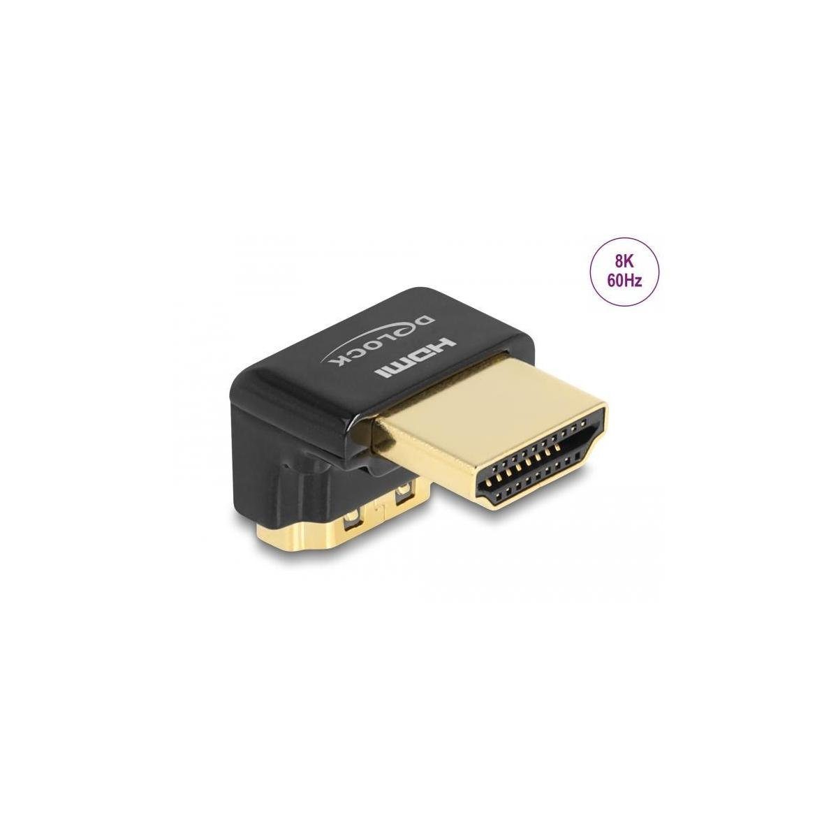 Delock HDMI Adapter Stecker zu Buchse 90° unten gewinkelt 8K 60... Computer-Kabel, HDMI, HDMI