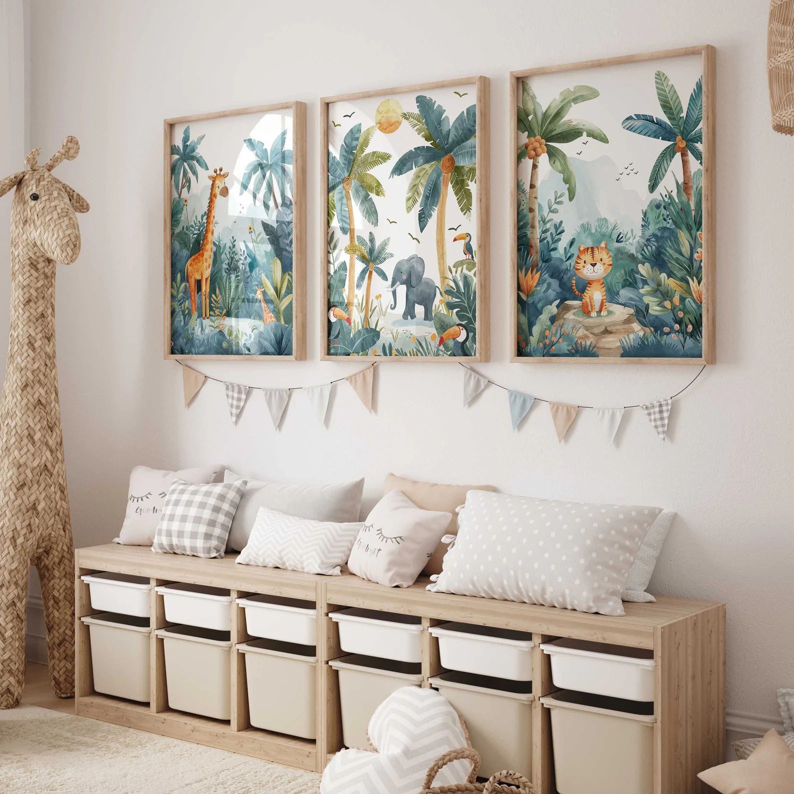 WANDKIND Poster Dschungeltier 3er Set P820, Kinder Poster – Bild 4 von 5