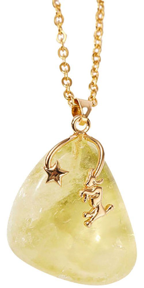 Firetti Kette mit Anhänger Schmuck Geschenk Halsschmuck Anker/Halskette Sternzeichen Geburtsstein, Made in Germany - mit Edelstein