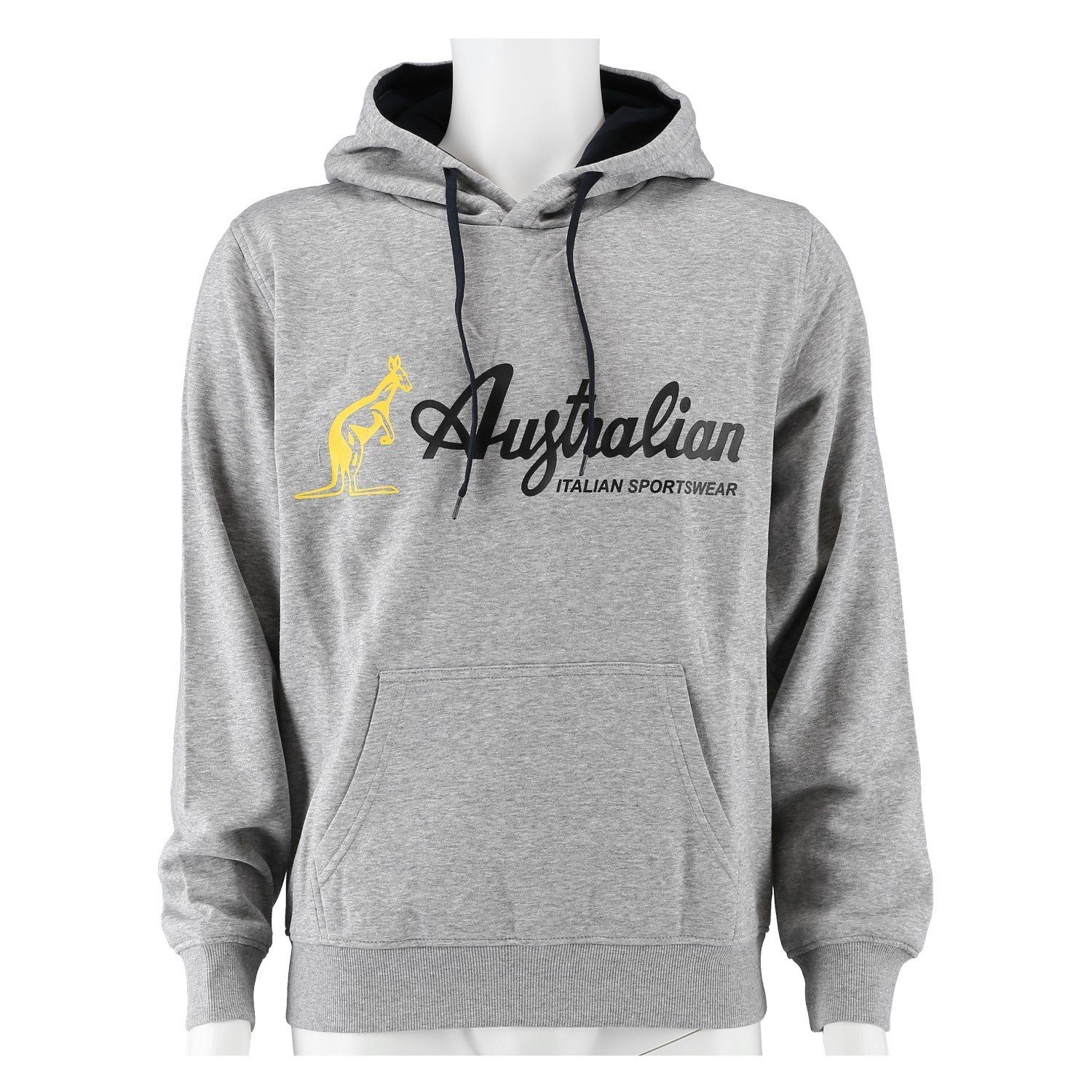 Australian Kapuzenpullover Hoodie Logo hellgrau/schwarz Herren