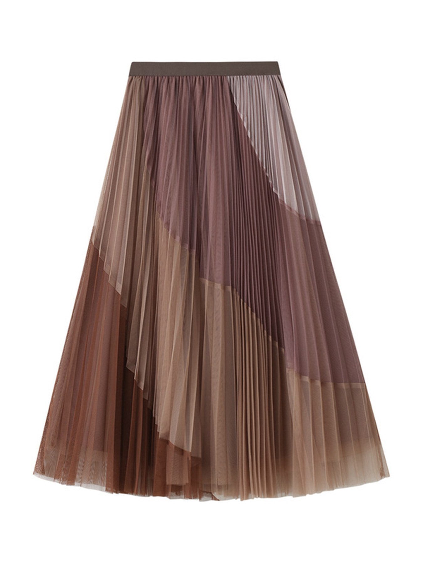 DEBAIJIA Meshrock Damen Falten rock mit hoher Taille Swing A-Linie Strand M günstig online kaufen