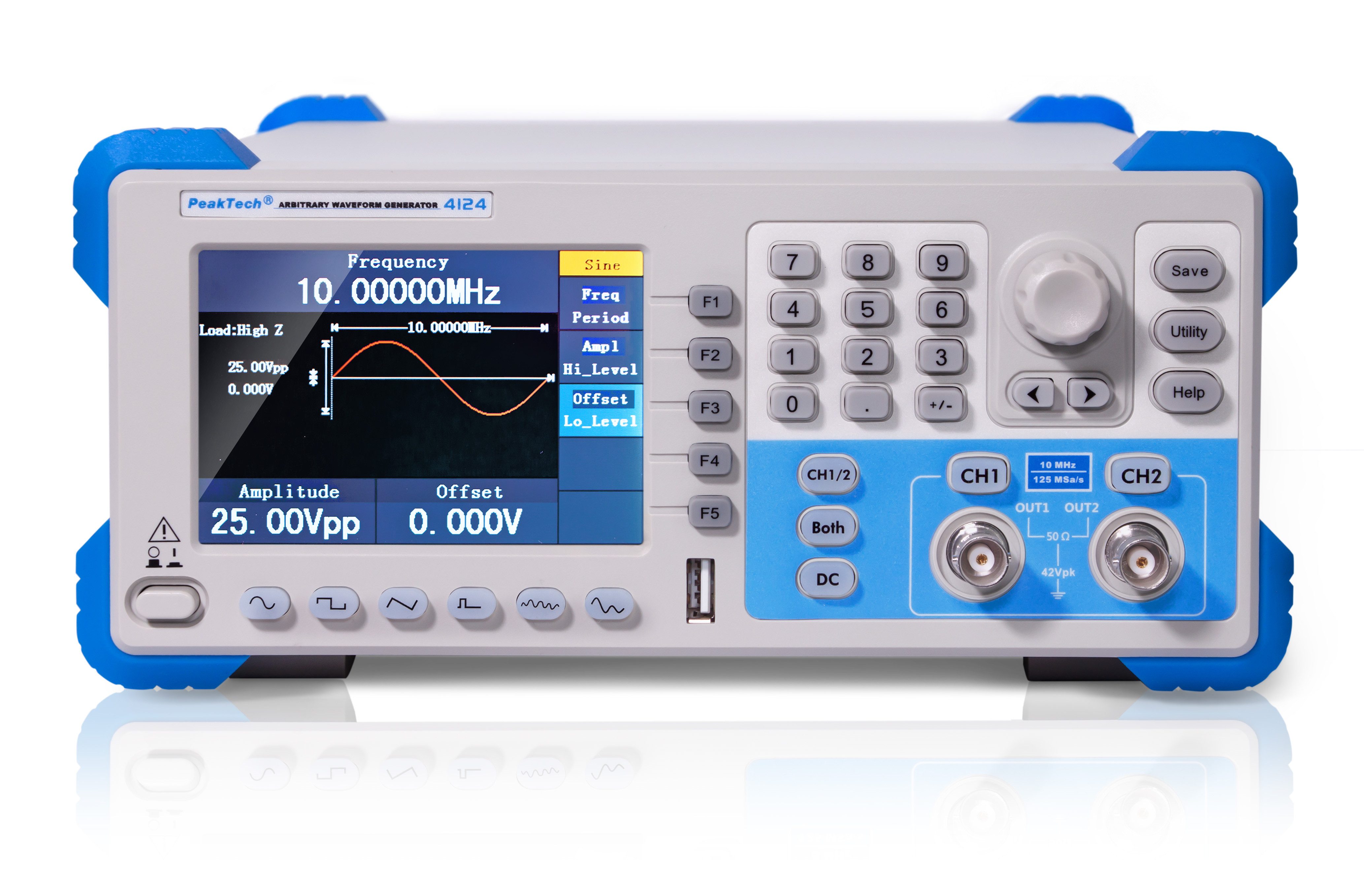 PeakTech Spannungsprüfer 2CH Arbitrary Funktionsgenerator, 1 µHz–10 MHz