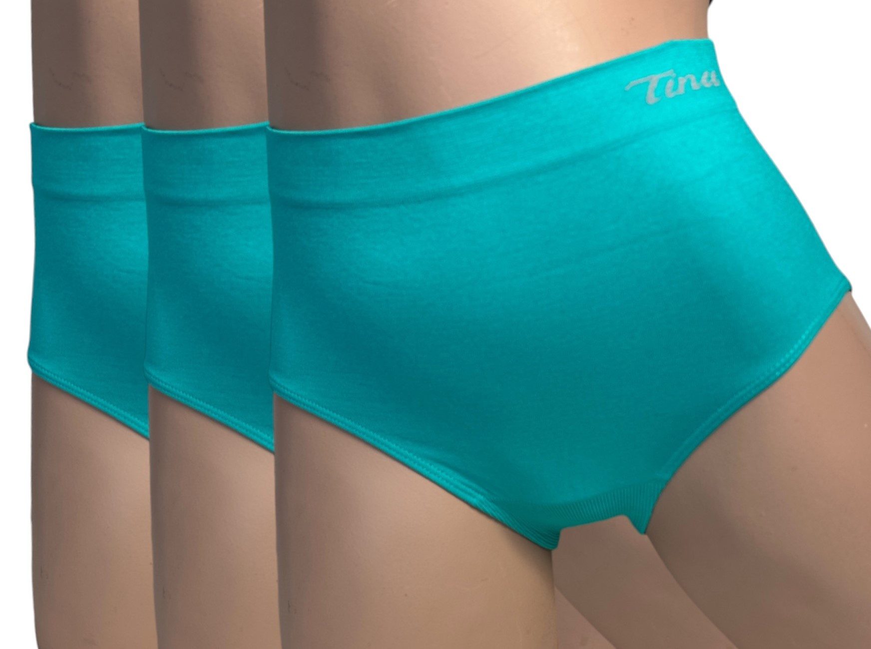 Dekker Taillenslip Damenslip "Tina" Seamless ohne Nähte super elastisch (Packung, 3er Pack) mit Logoschriftzug am Wäschebund