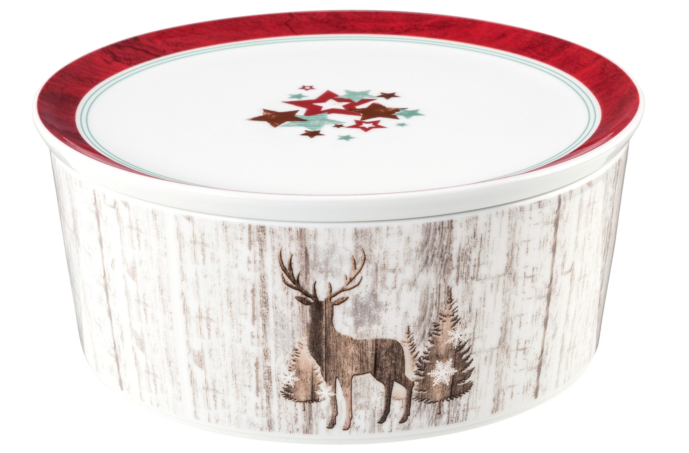 Seltmann Weiden Gebäckschale Life Christmas, Schale, Gebäckdose, Porzellan, (Set, 2-tlg), Dose mit Deckel