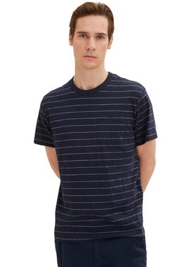 TOM TAILOR T-Shirt im Streifendesign und mit Bursttasche