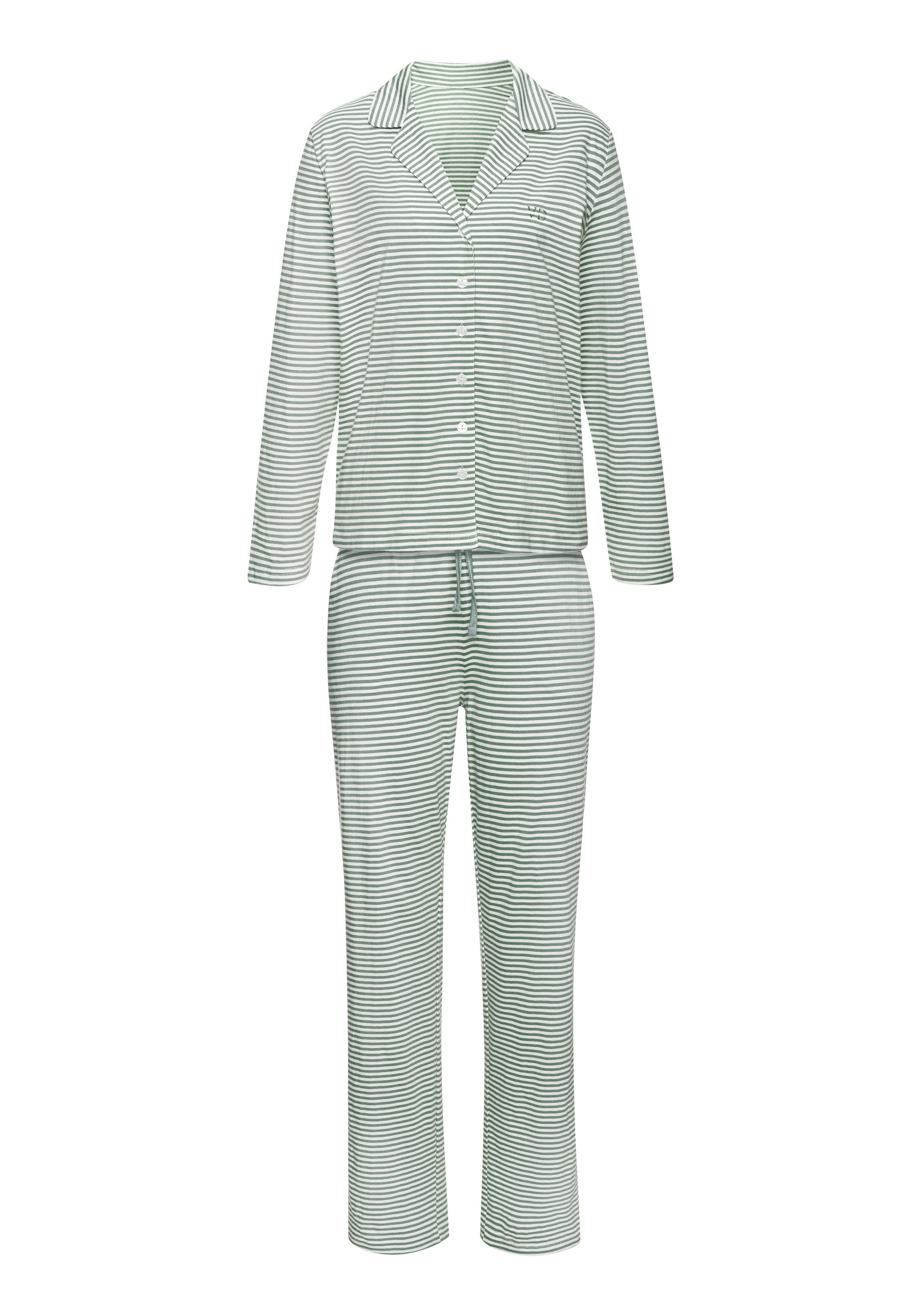 Vivance Dreams Pyjama (Set, 2 tlg) mit feinem Streifenmuster günstig online kaufen