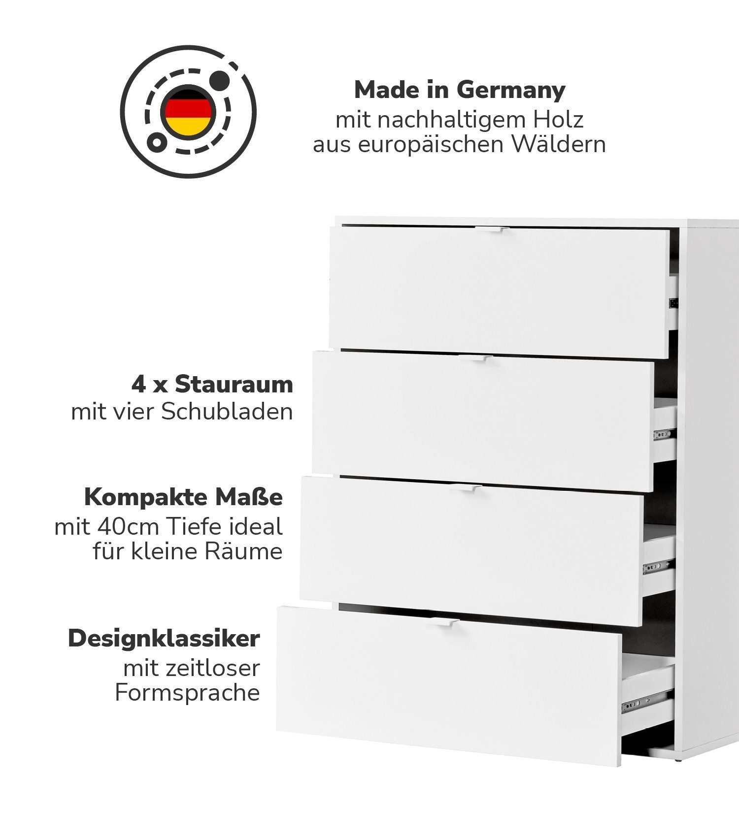 mokebo Sideboard Die Stilvolle (80x95x40cm, mit günstig online kaufen