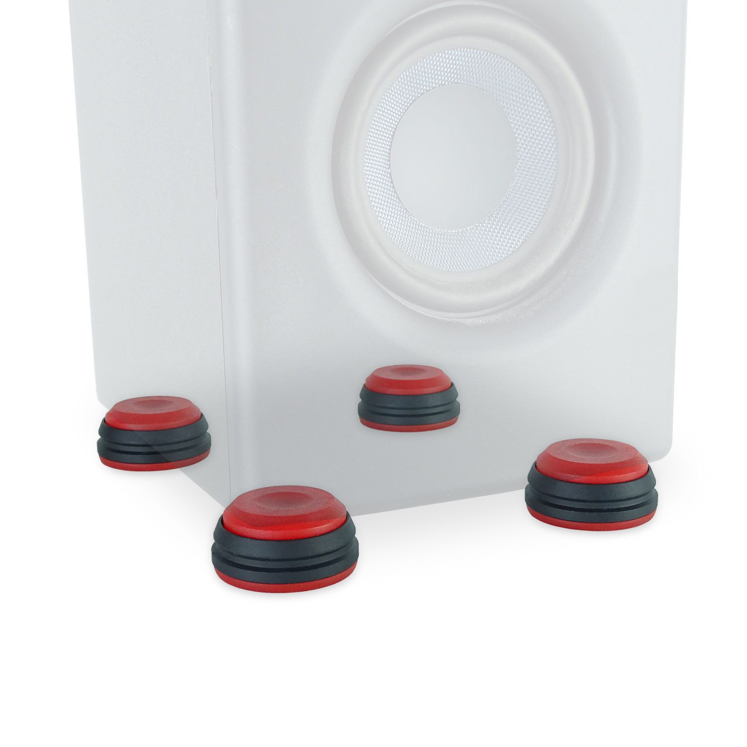 keepdrum Lautsprecherständer keepdrum SSA300rd Boxen-Füße Schwingungsdämpfer Rot, (bis 10,00 Zoll, Boxen-Füße, Schwingungsdämpfer 4-Stück, in Rot)