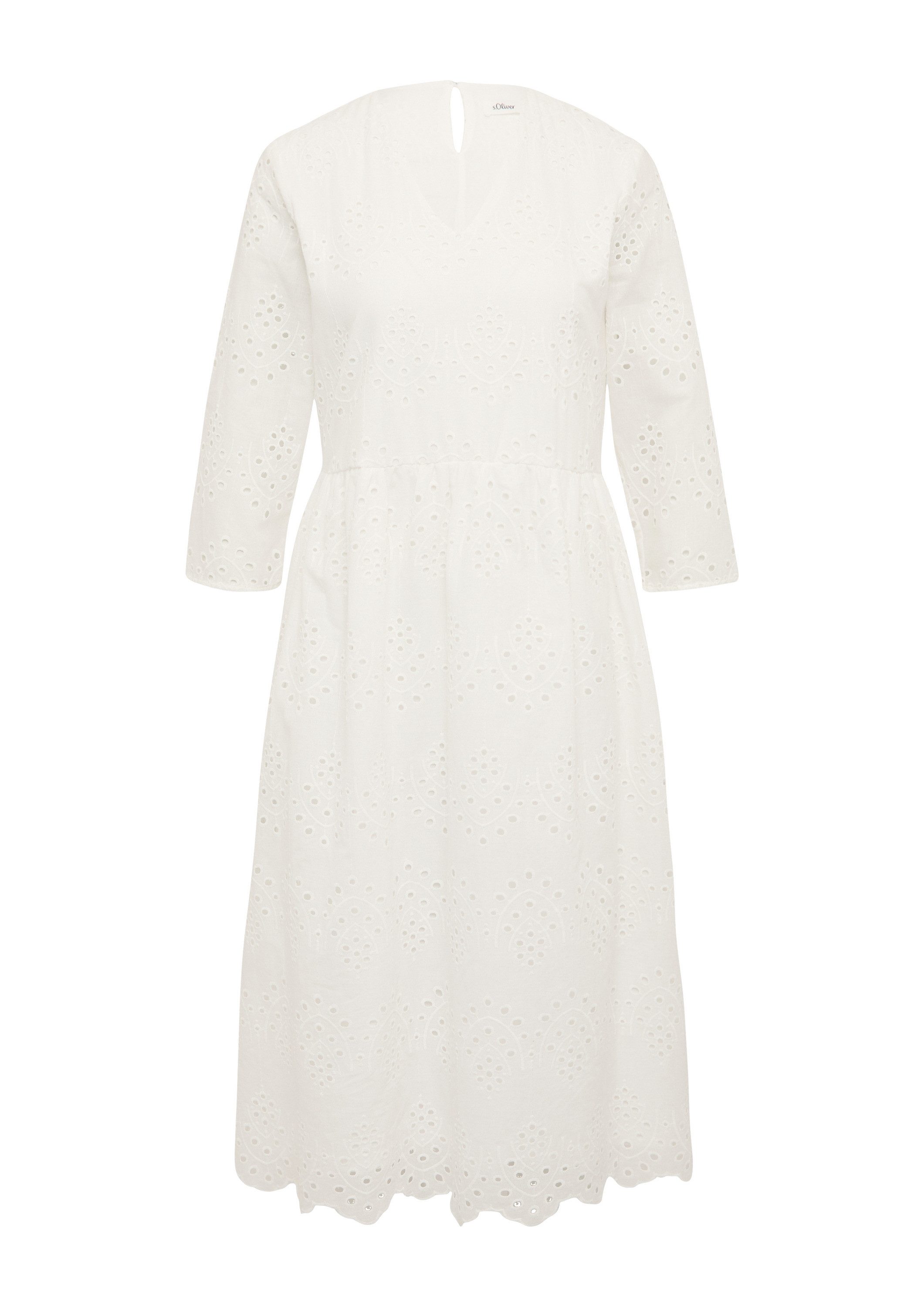 s.Oliver Minikleid Kleid Midikleid aus Broderie Anglaise günstig online kaufen