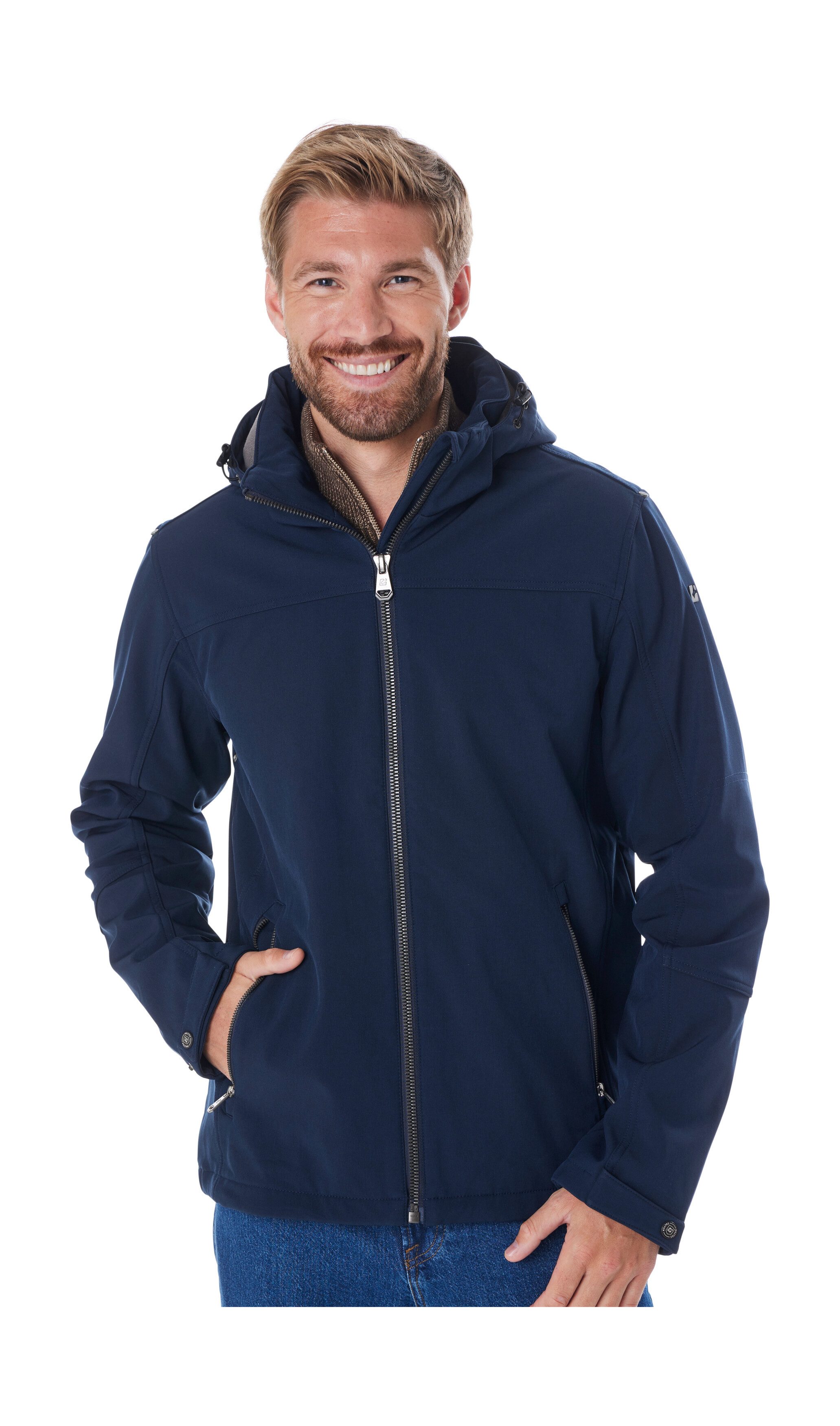 Killtec Softshelljacke Herren Softshelljacke Wasserabweisende Softshelljacke mit Fleece, abnehmbarer Kapuze