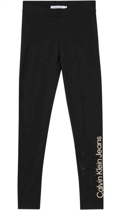 Calvin Klein Jeans Plus Sporthose »PLUS GLOSSY MONOGRAM LEGGINGS« mit Calvin Klein Jeans Logo am Bein