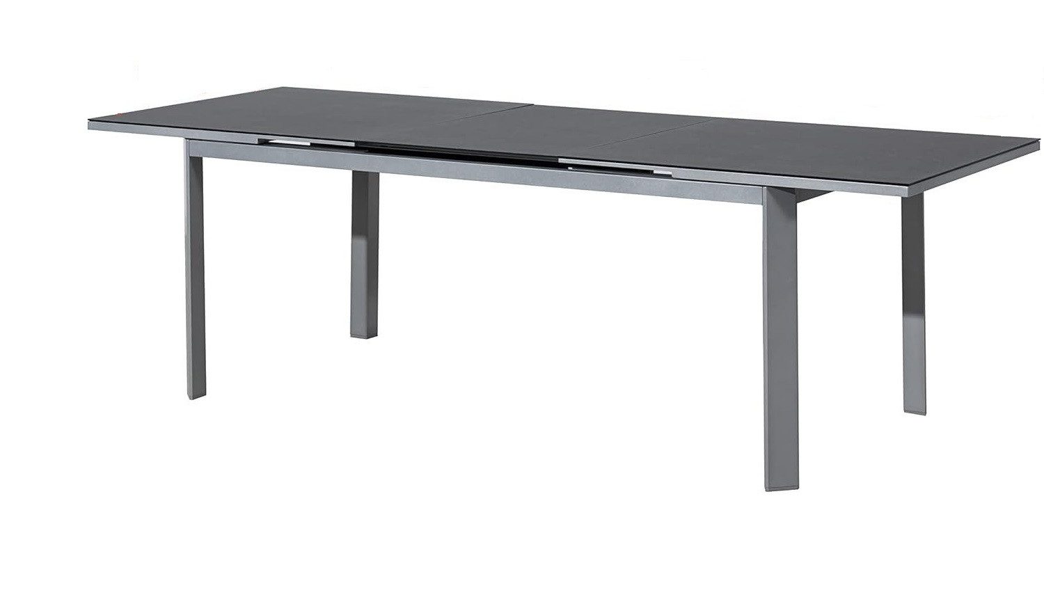Gardissimo Gartentisch XXL Ausziehtisch Dia, 180/240 x 90 cm (Dia silber, 1 Tisch), synchrone Auszugautomatik