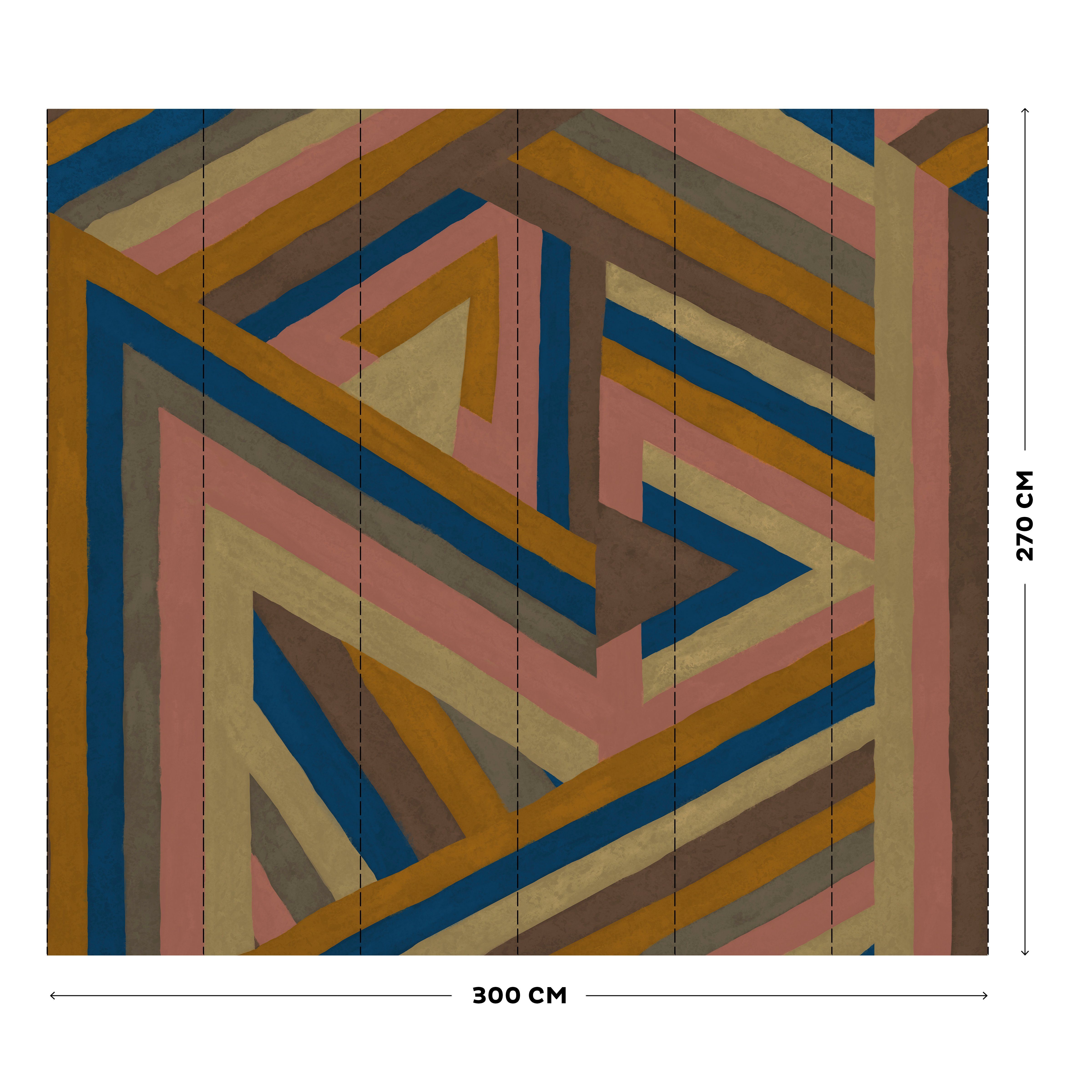 (1 3D-Optik, Joop Triangles, 300x270cm LOOKS texturiert, Fototapete Wolfgang St), by