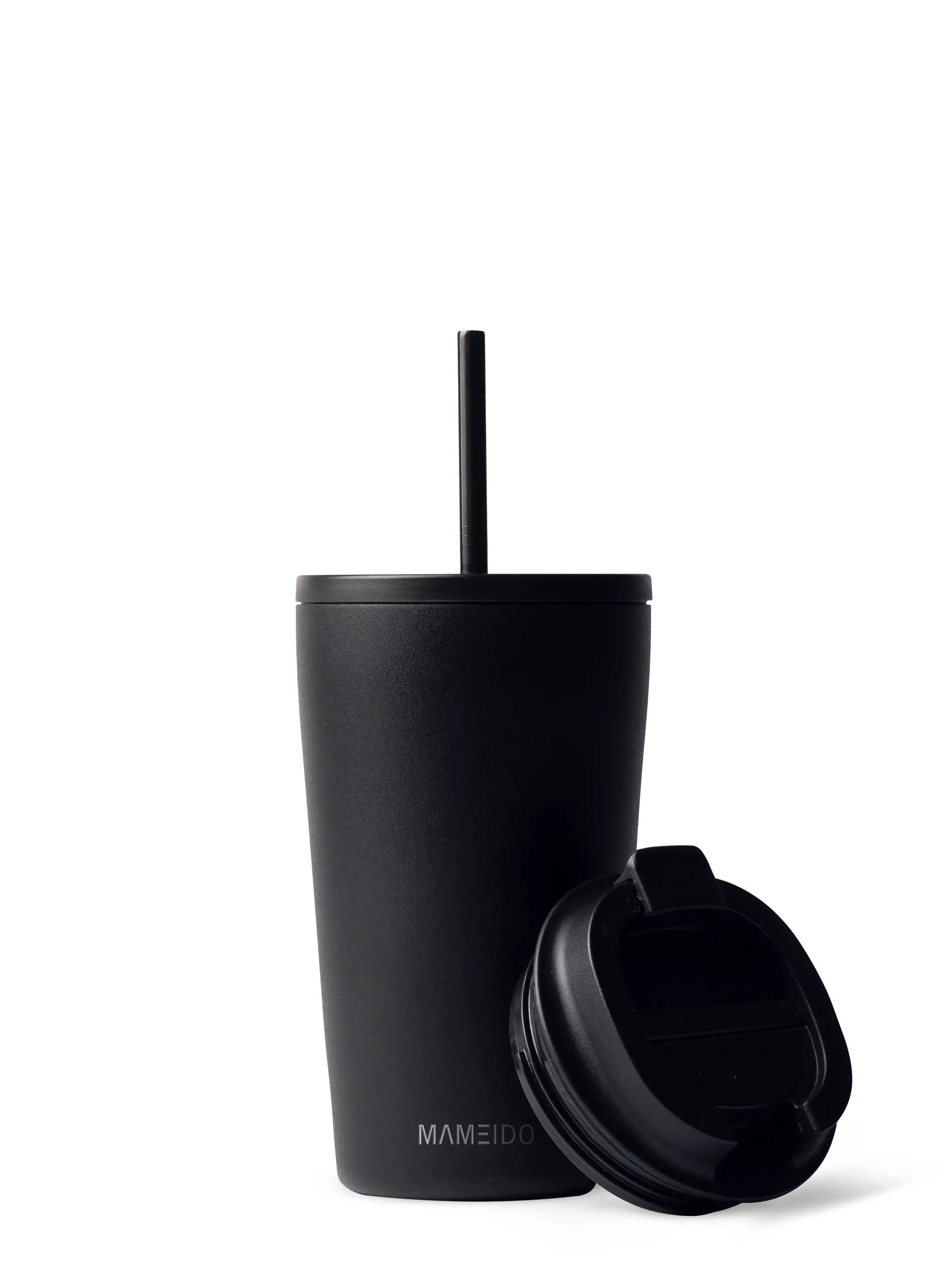 MAMEIDO Thermobecher, Edelstahl, Kunststoff, Silikon, doppelwandig isoliert, auslaufsicher in 350ml, 470ml, 700ml & 1200ml