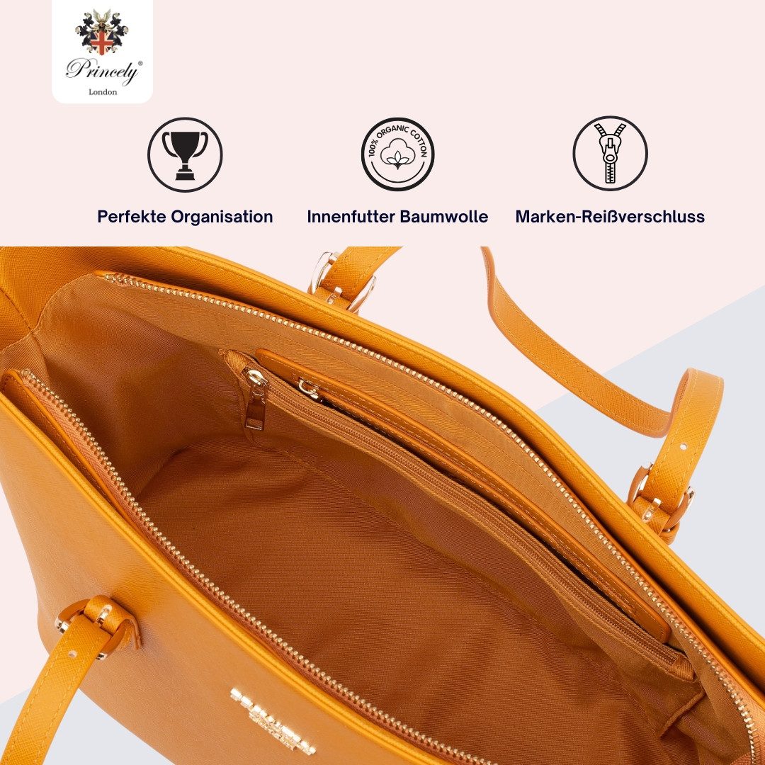 Princely London Shopper Beverly Medium - Geräumiger Shopper mit Reißverschluss