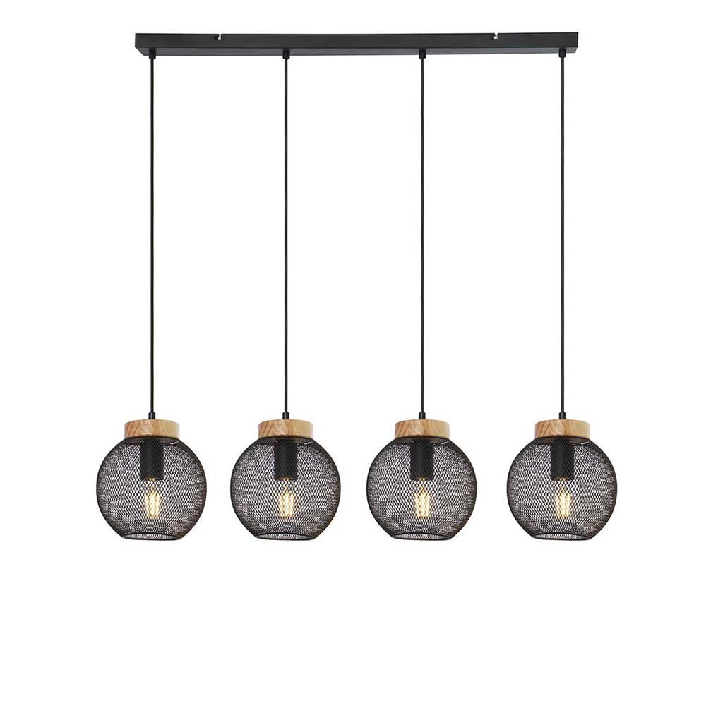 GLOBO LIGHTING Pendelleuchte, Leuchtmittel nicht inklusive, Hängeleuchte Käfig Design Hängelampe Esstisch Pendelleuchte Holz