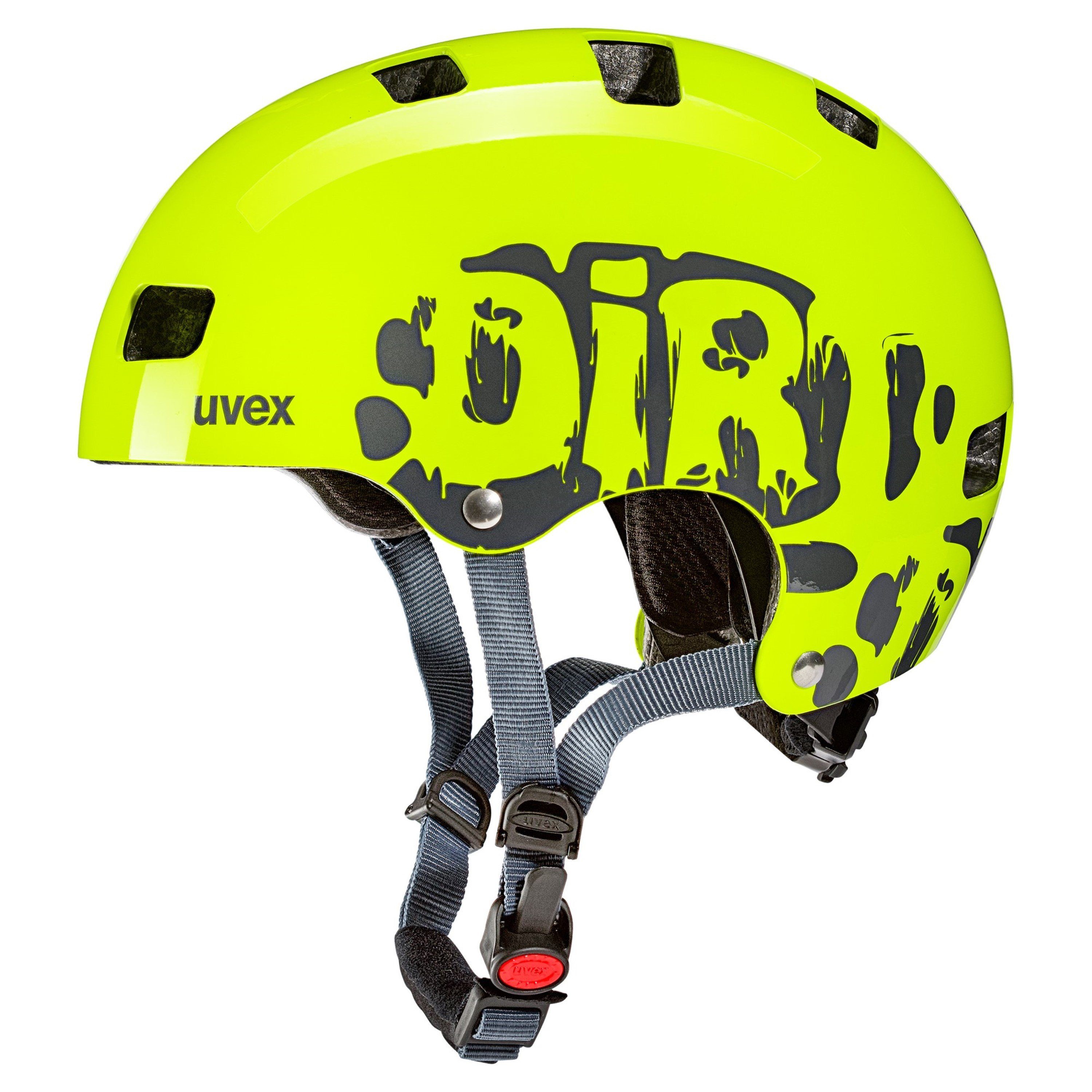 Uvex Kinderfahrradhelm Kid 3 Dirtbike lime-grey (neon yellow)