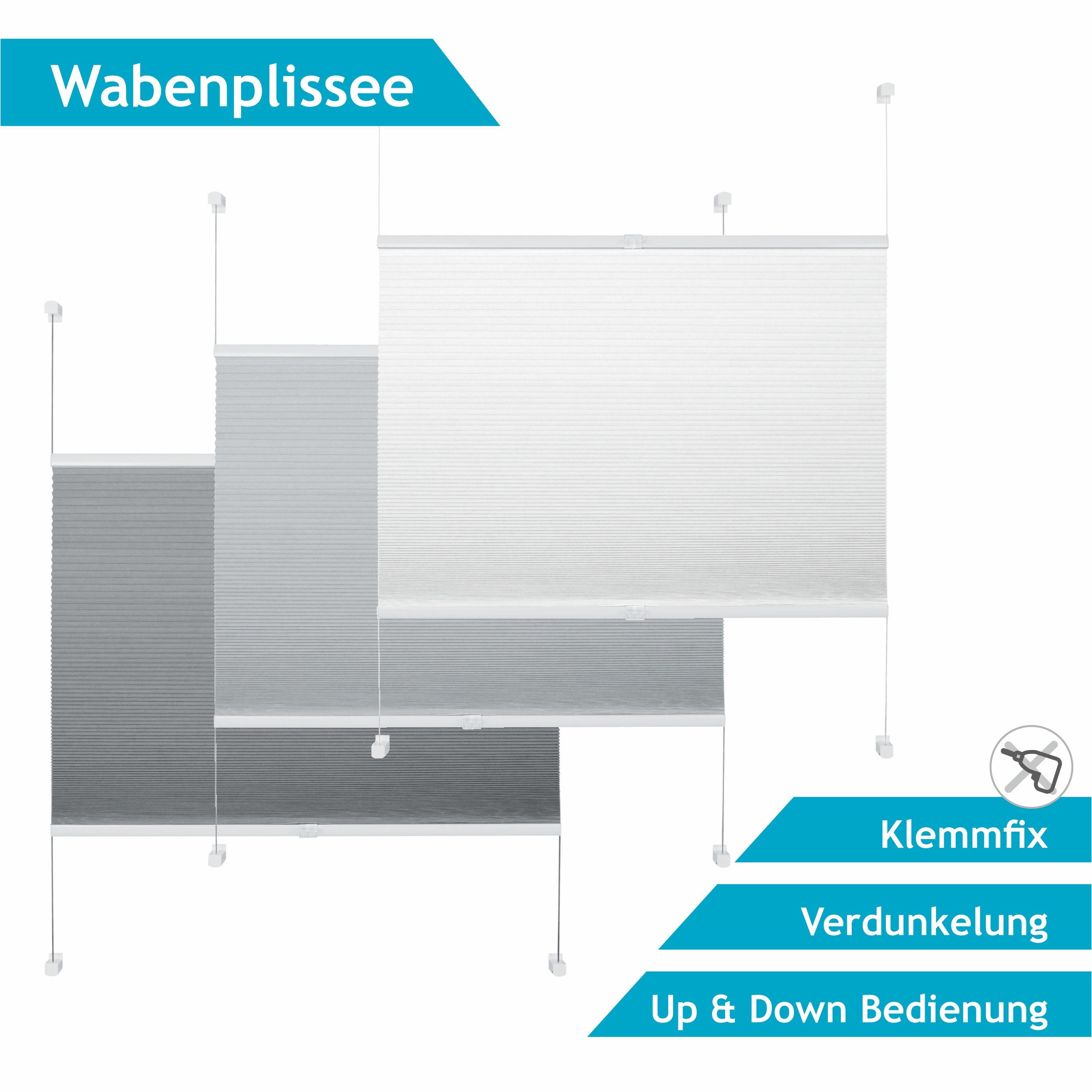 Good Life Wabenplissee Aris, verdunkelnd, ohne Bohren, verspannt, Klemmfix, Klemmfix - ohne Bohren, verdunkelnd