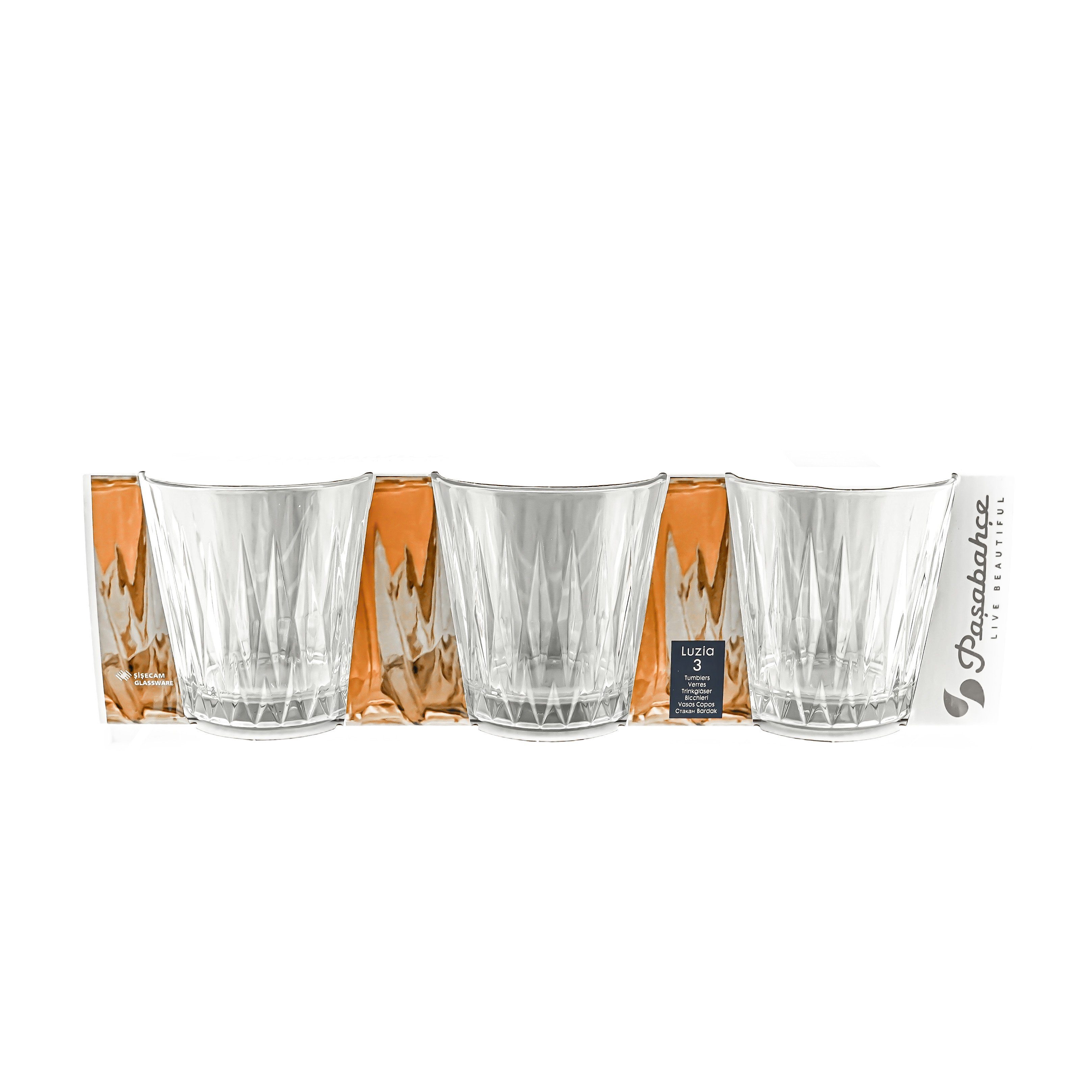 Luzia Wasserglas Pasabahce 3er Saftgläser set 300ml glas Glas Trinkgläser