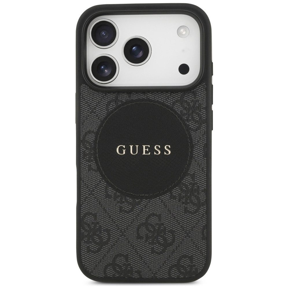 Guess Handyhülle MagSafe Schutzhülle, MagSafe-kompatibel, Guess Monogramm-Design, Kameraschutz