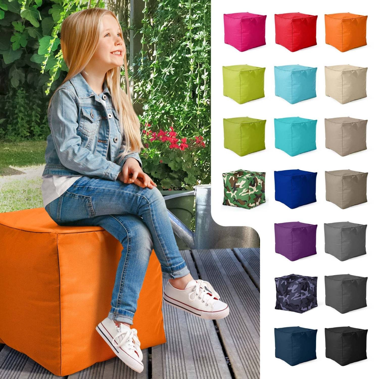 Green Bean Sitzsack Cube (Hocker 40x40x40cm günstig online kaufen