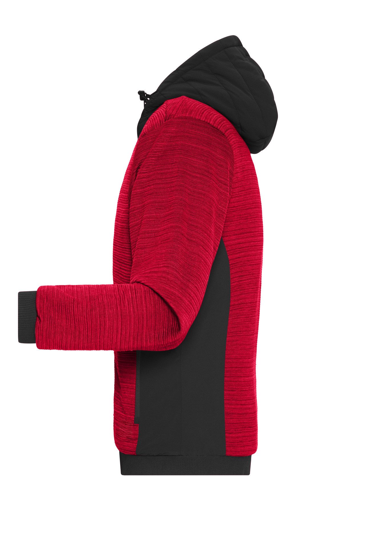 James & Nicholson Strickfleecejacke Herren Strickfleece Jacke im attraktiven Materialmix JN1844 pflegeleicht mit Wattierung