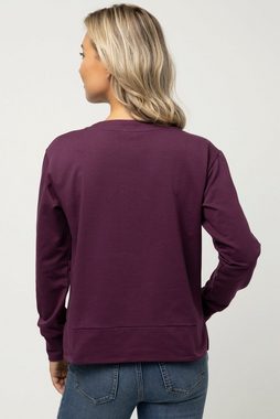 Gina Laura Sweatshirt Sweatshirt Herz-Print Stehkragen Langarm
