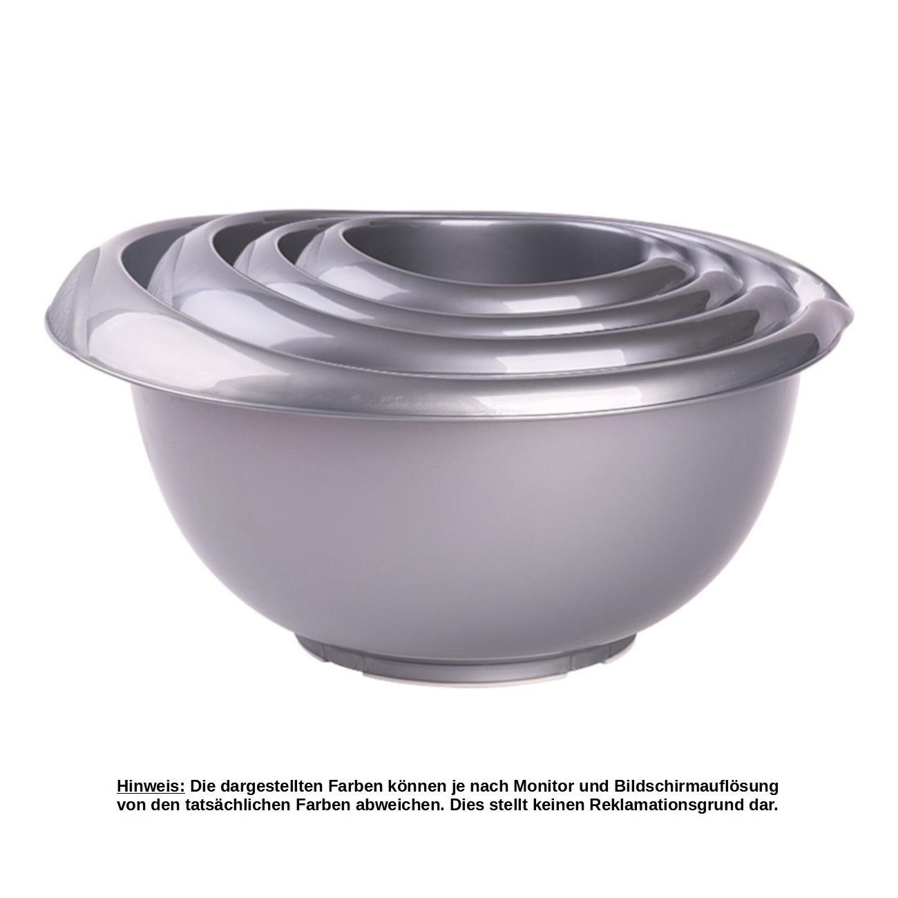 Engelland Rührschüssel Backschüssel-Set, Kunststoff, (Vorteils-Set, 4-tlg), spülmaschinengeeignet, mikrowellengeeignet, Ausgusslippe