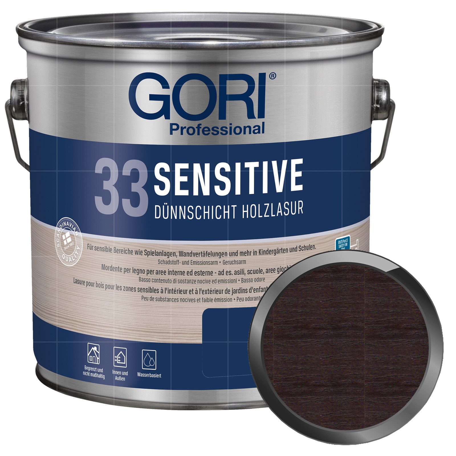 GORI Holzschutzlasur 33 Sensitive - 2.5 Ltr