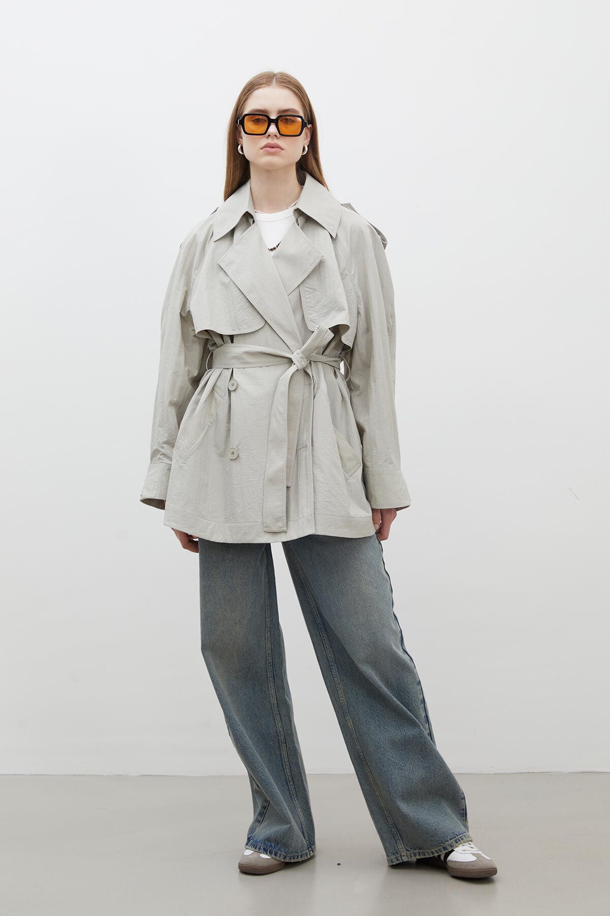 MANUKA Trenchcoat Lissabon Oversized Trenchcoat Grün