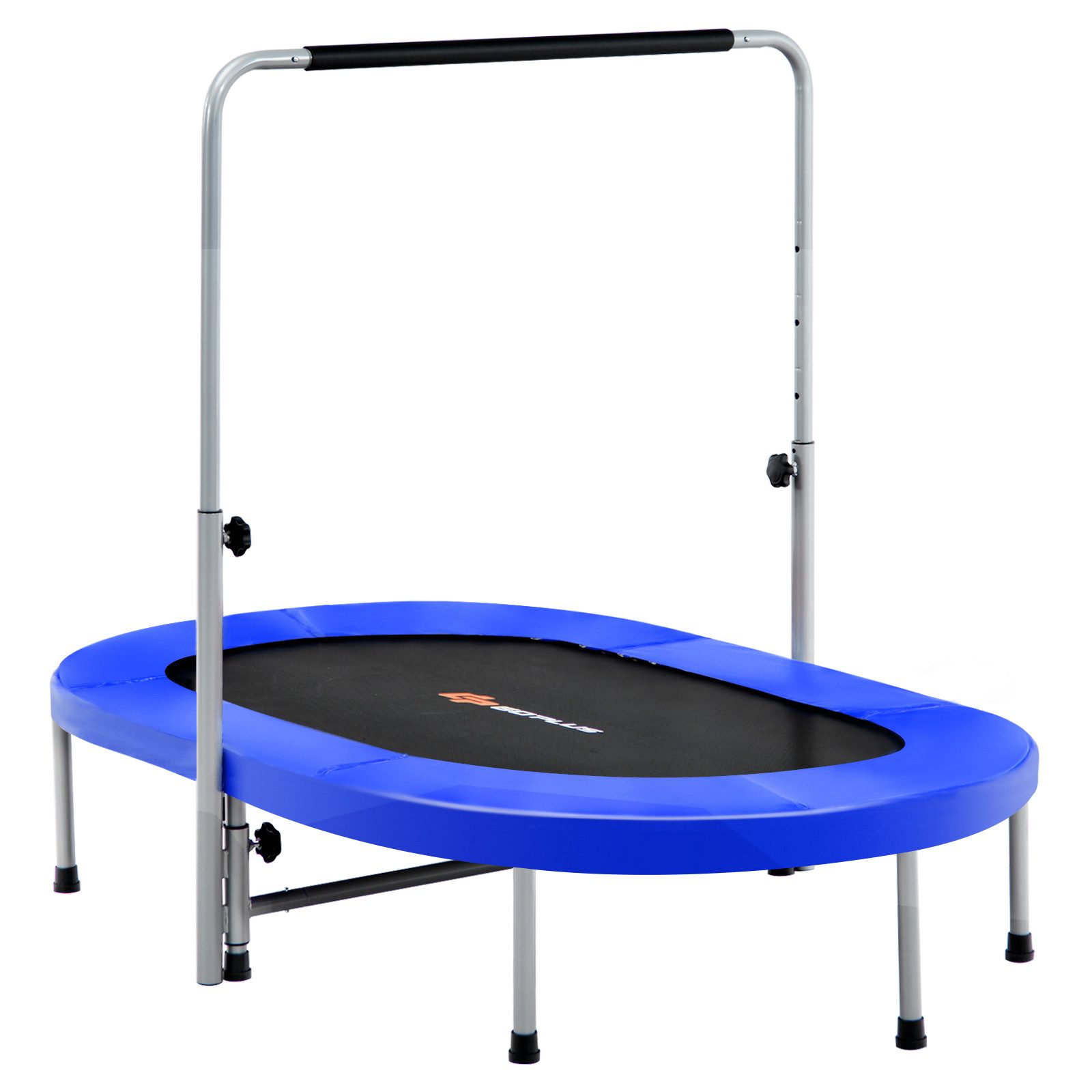 COSTWAY Kindertrampolin Gartentrampolin, mit höhenverstellbarm Haltegriff günstig online kaufen