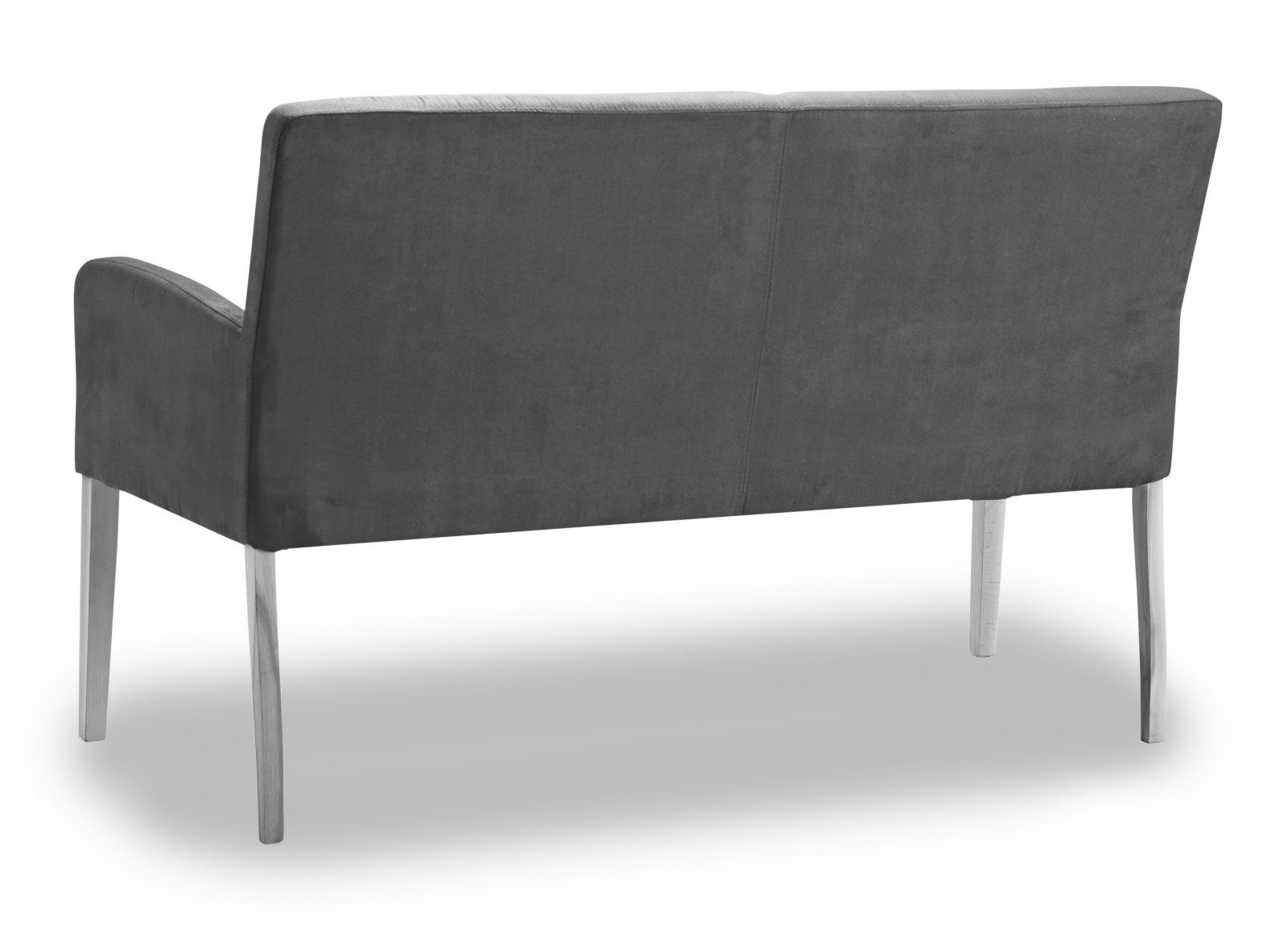 Empinio24 Polsterbank Alfo, 2-Sitzer 123 cm in Mikrofaser, Beine Buche oder Eiche wählbar