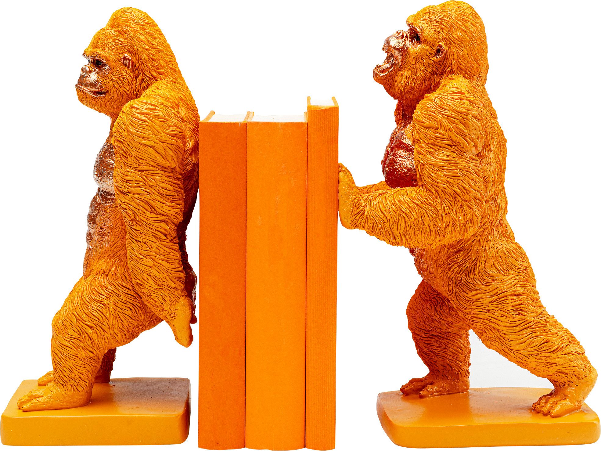 Kare Design Buchstütze Gorilla Orange (Set, 2 St), aus Polyresin