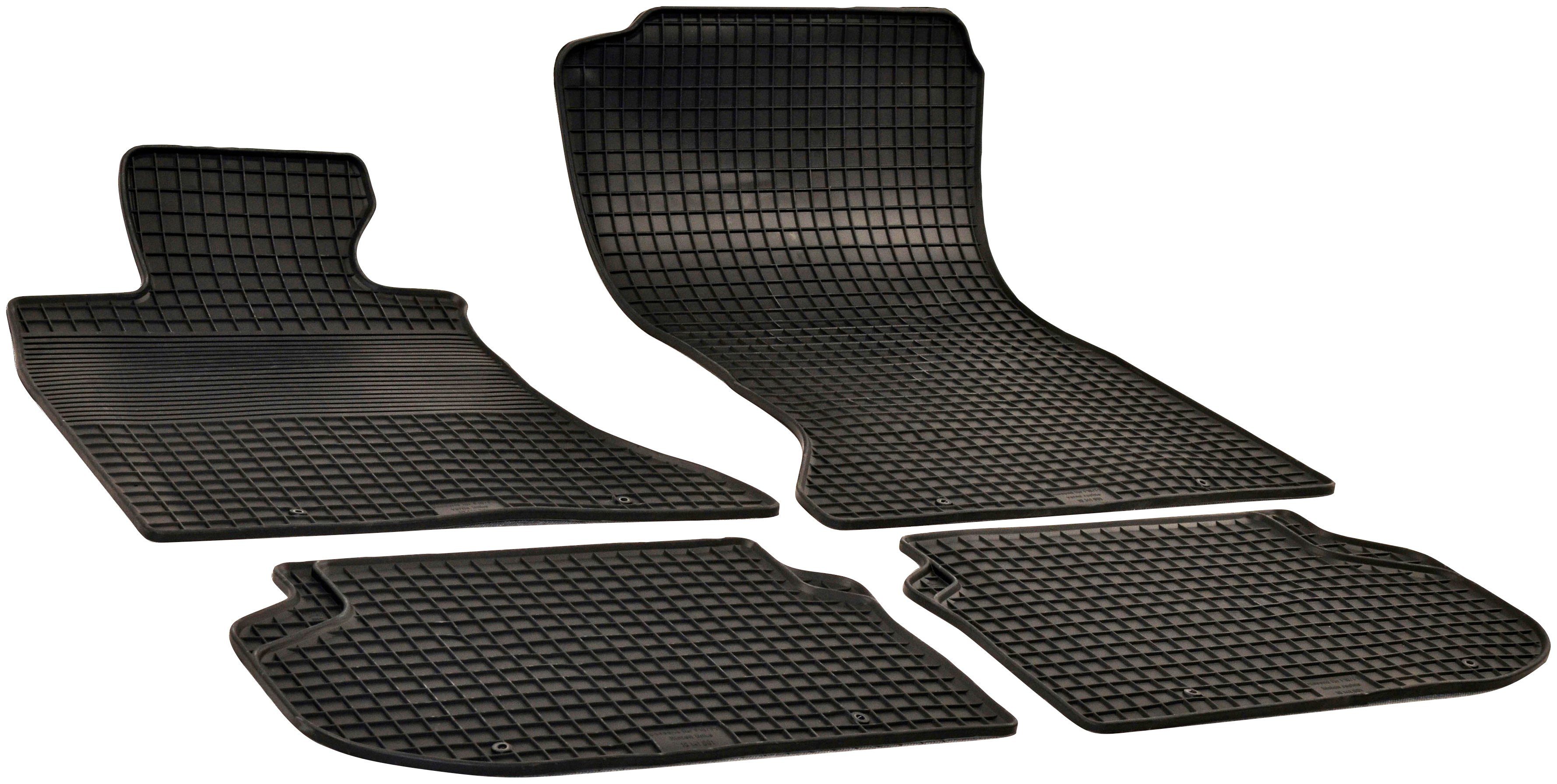 WALSER Passform-Fußmatten (4 St), für BMW 5 Kombi, Stufenheck, für BMW 5 (F10, F11) 2009-2017 | Automatten