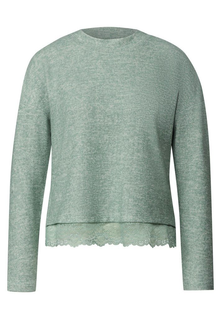 STREET ONE Langarmshirt LTD QR soft melange look shirt