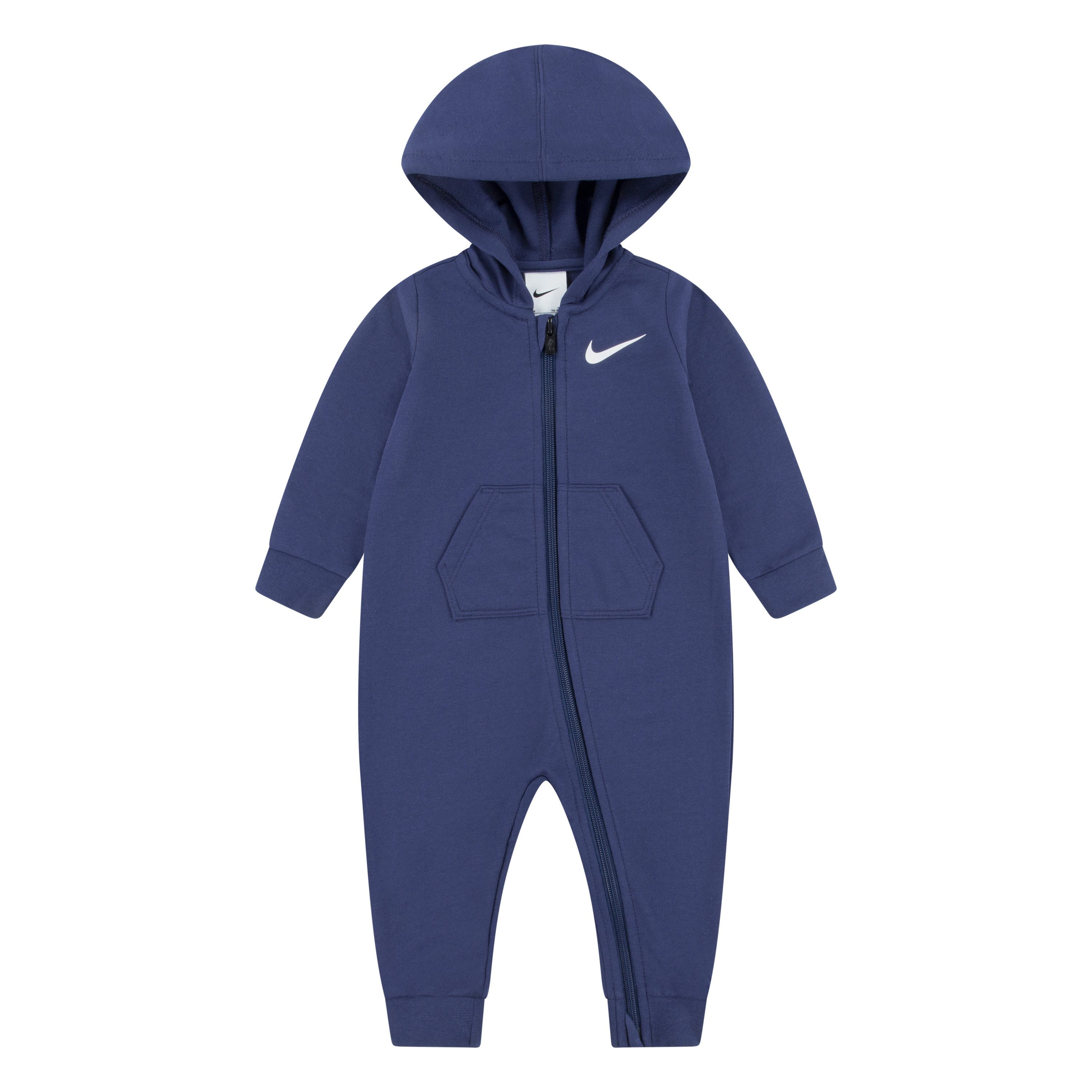 Nike Sportswear Strampler ESSENTIALS HOODED COVERALL mit Kapuze, unifarbenes Design, aus Baumwolle und Polyester