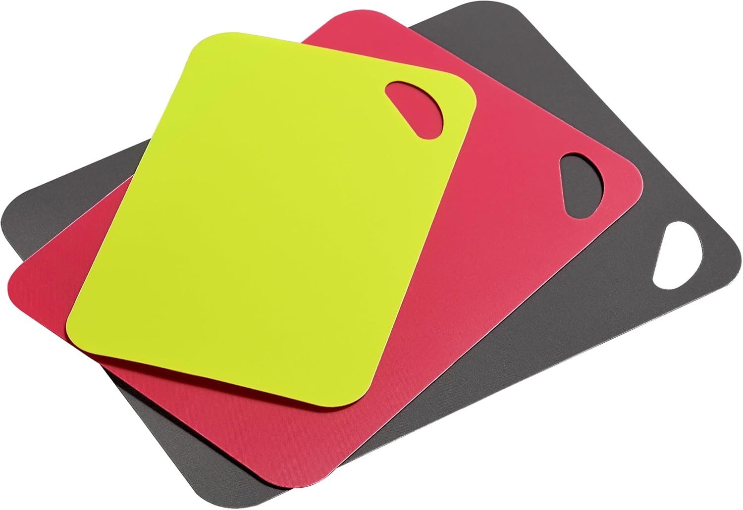 KESPER® Schneideunterlage Flexible Schneidunterlage, 3er Set, hellgrün,rot und grau