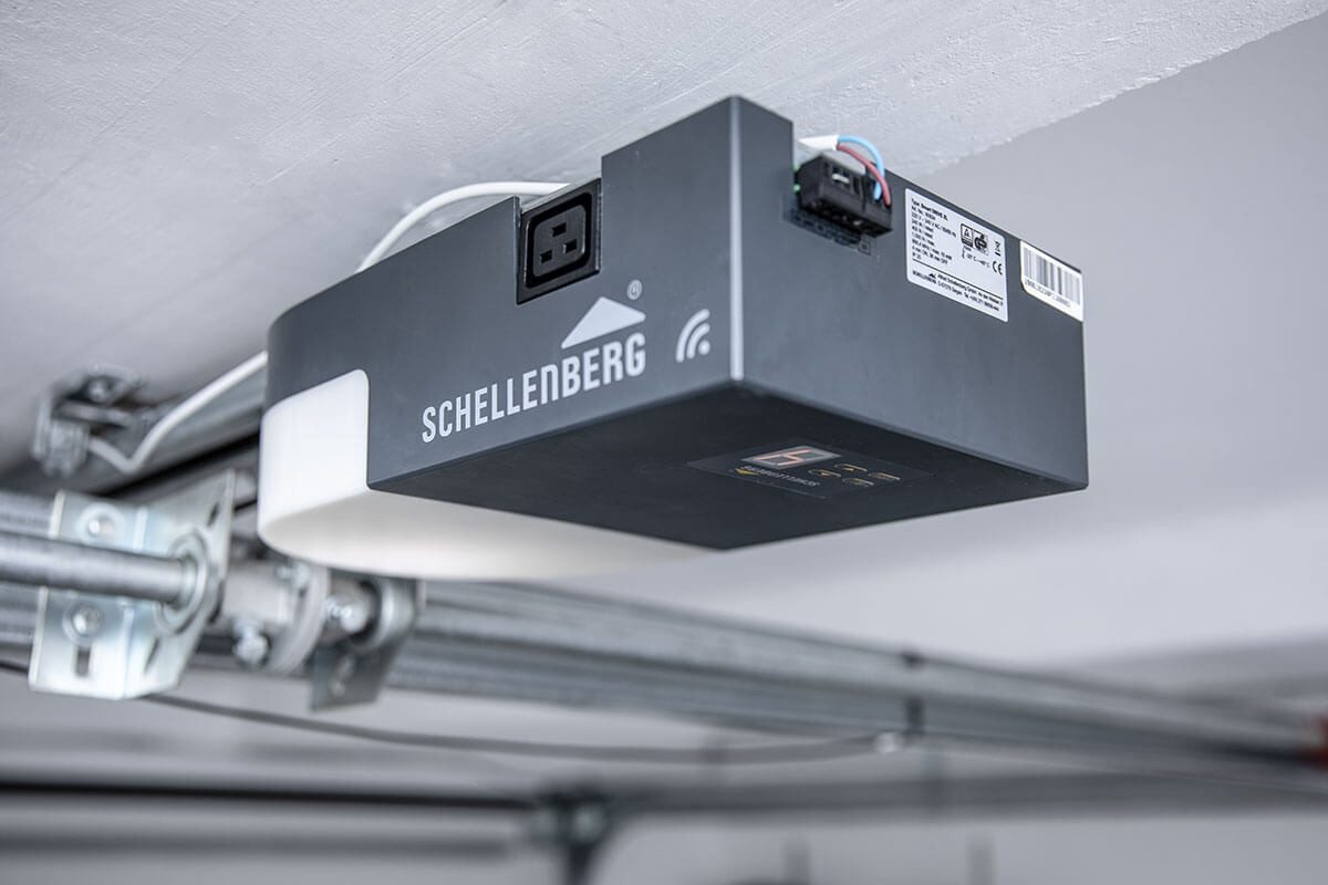 SCHELLENBERG Garagentorantrieb Garagentorantrieb Smart DRIVE L, 600N, 2x Funk-Handsender, Smart Drive L, 600 N Zugkraft, max. Torfläche 10 m², Funk-Torantrieb inkl. Zubehör