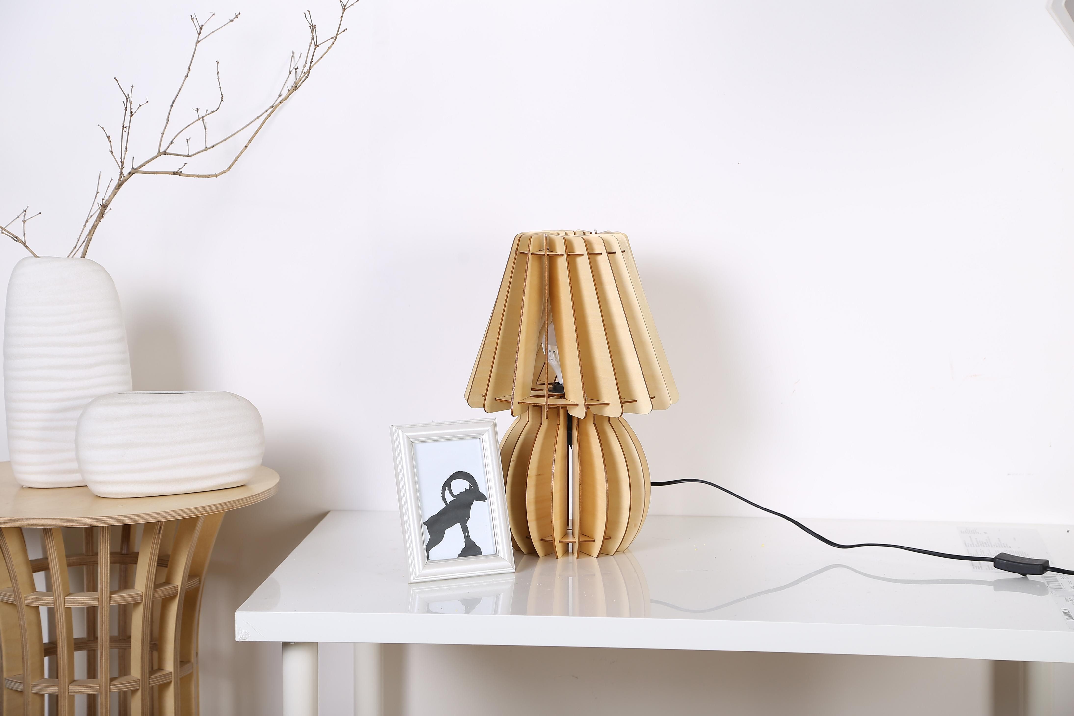 Kayoom Tischleuchte Tischlampe Gino Holz, ohne Leuchtmittel, modern, vielseitig kombinierbar