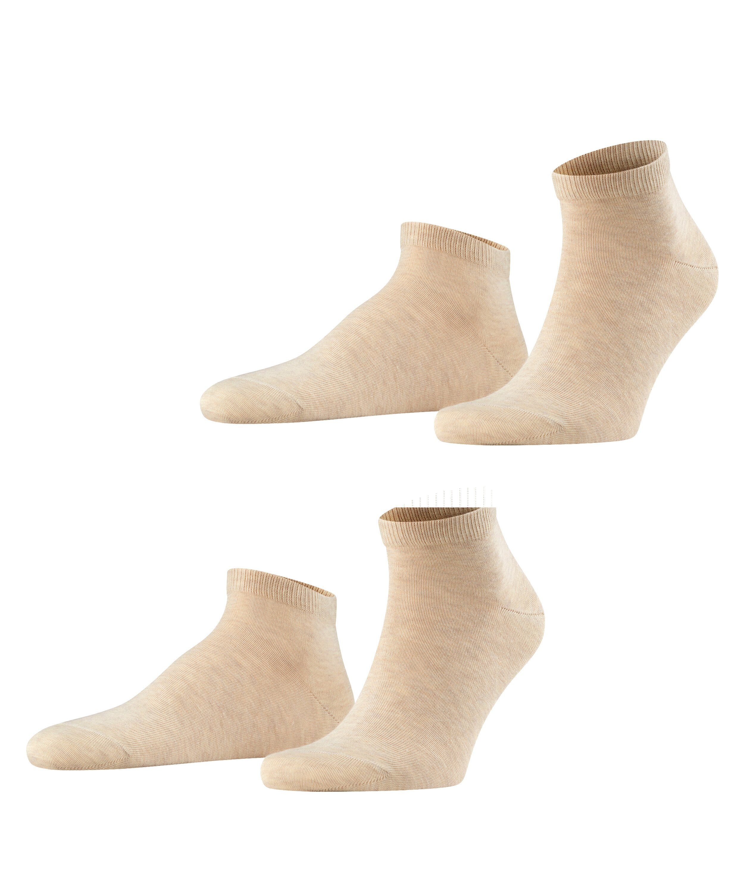 Baumwollsneakern Paar mel. (4650) FALKE (2-Paar) sand Happy 2 Set Sneakersocken 2-Pack aus