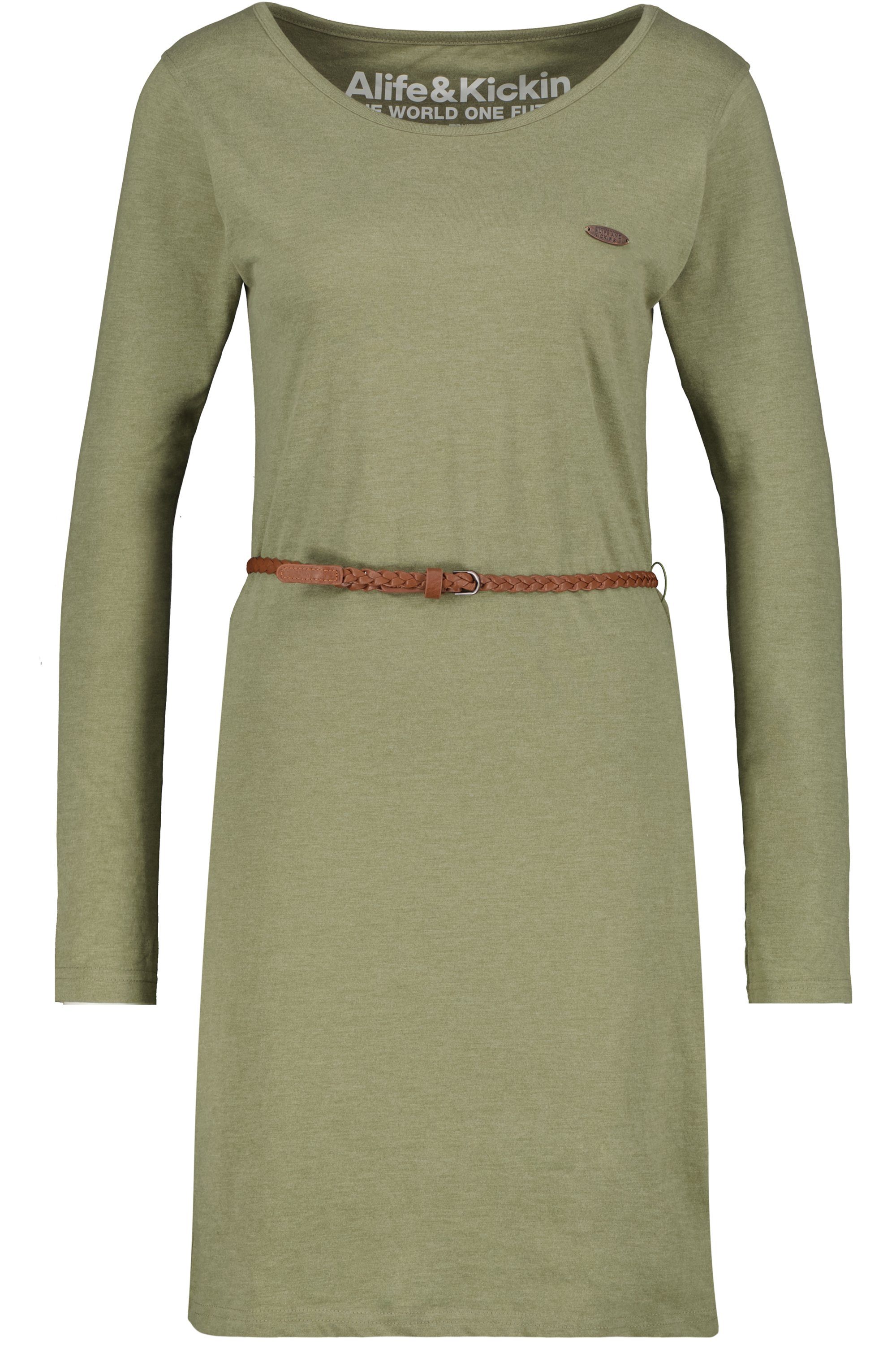 Dress Blusenkleid Damen Longsleeve Kickin A melange Alife & dust EllinAK Sommerkleid, Kleid