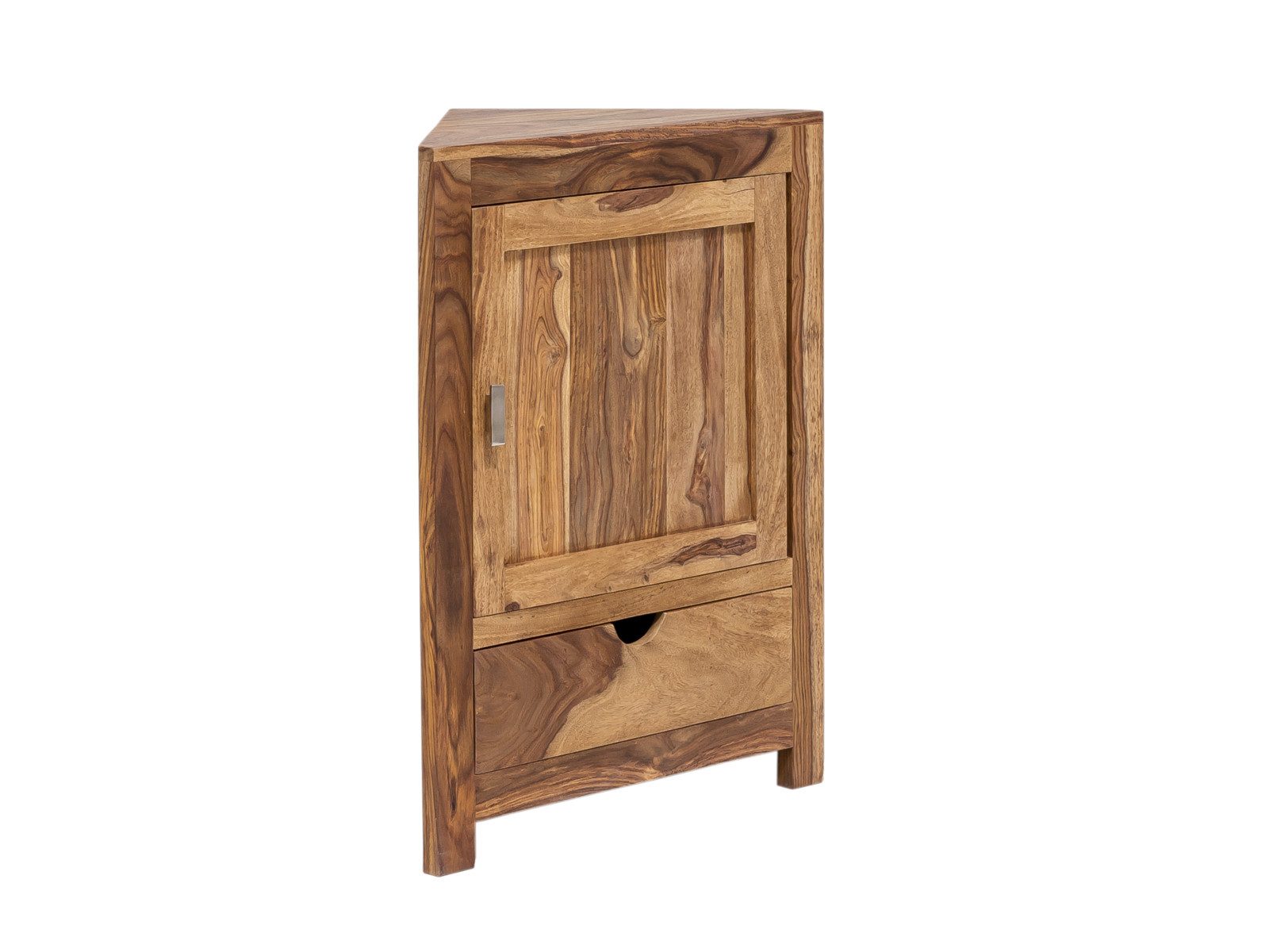 massivum Unterschrank Laros Eckschrank Massivholz Akazie Badkommode