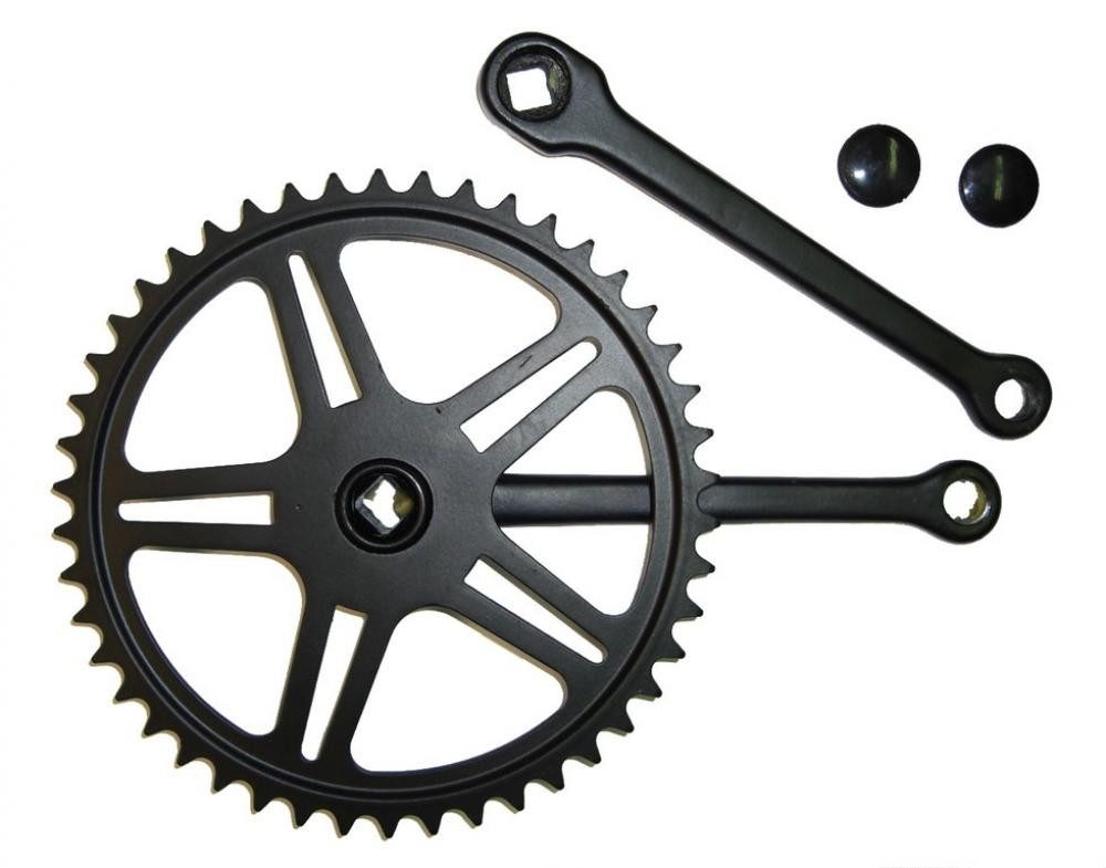 Fahrradkurbel Mijnen Pieper Kettenradgarnitur Stahl schwarz 150mm, 40 Zähne, 4-Kant