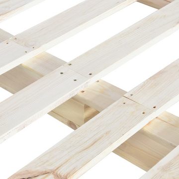 furnicato Bett Palettenbett Massivholz Kiefer 140×200 cm