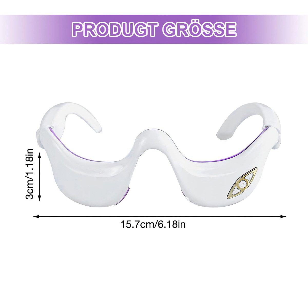 DOPWii Gesichtsmassagegerät Intelligentes Augenmassagegerät, Mikrostrom-Augenschutzgerät, heiße Kompresse, 3 Intensitätsstufen, kompakt und leicht